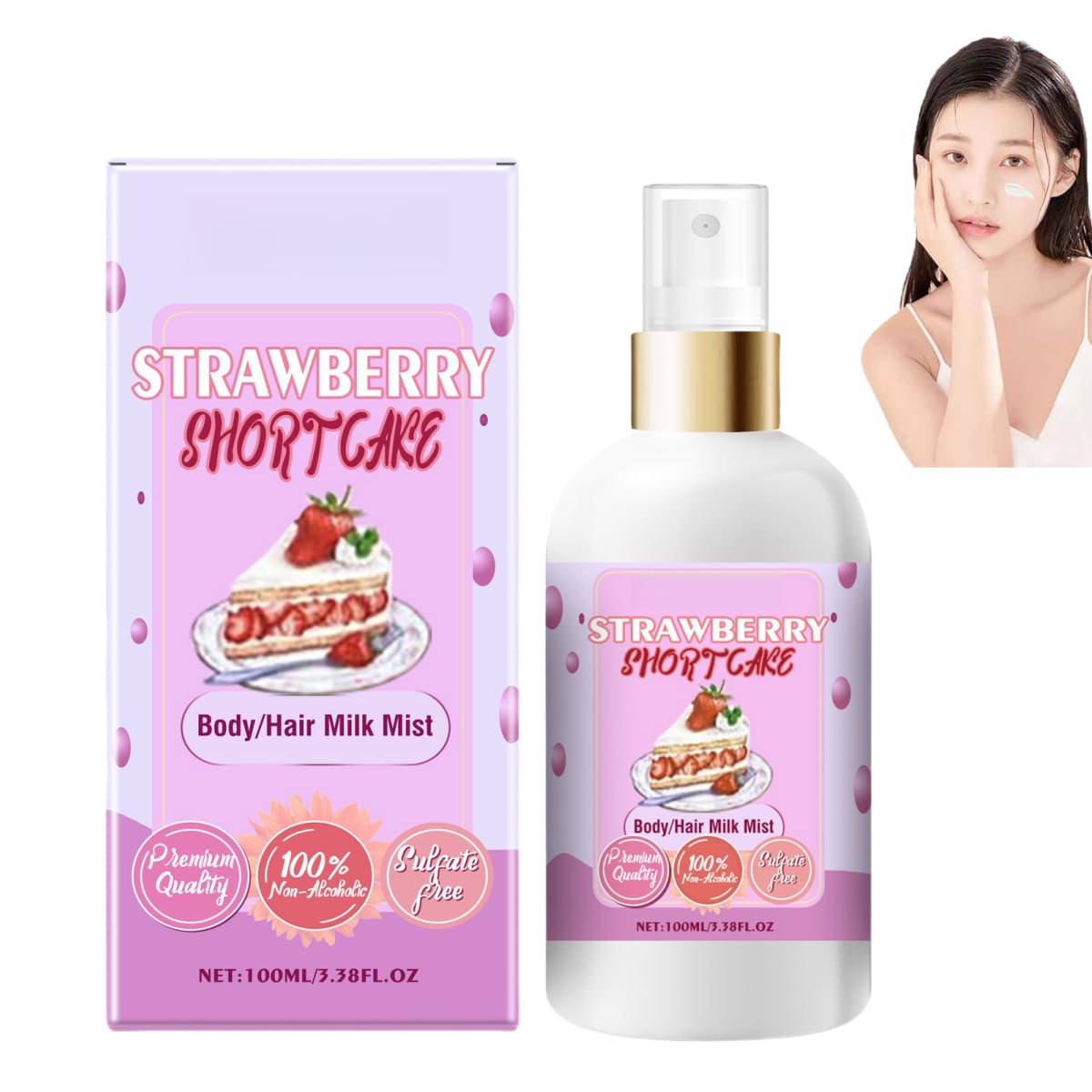 Vanilla Body Lotion Spray for Women - Vanilla Cream Puff Scented Hair & Body Moisturizer | Milk Fragrance Spray for All Skin Types | Perfect for Daily Hydration, Post-Shower Care & On-The-Go Use