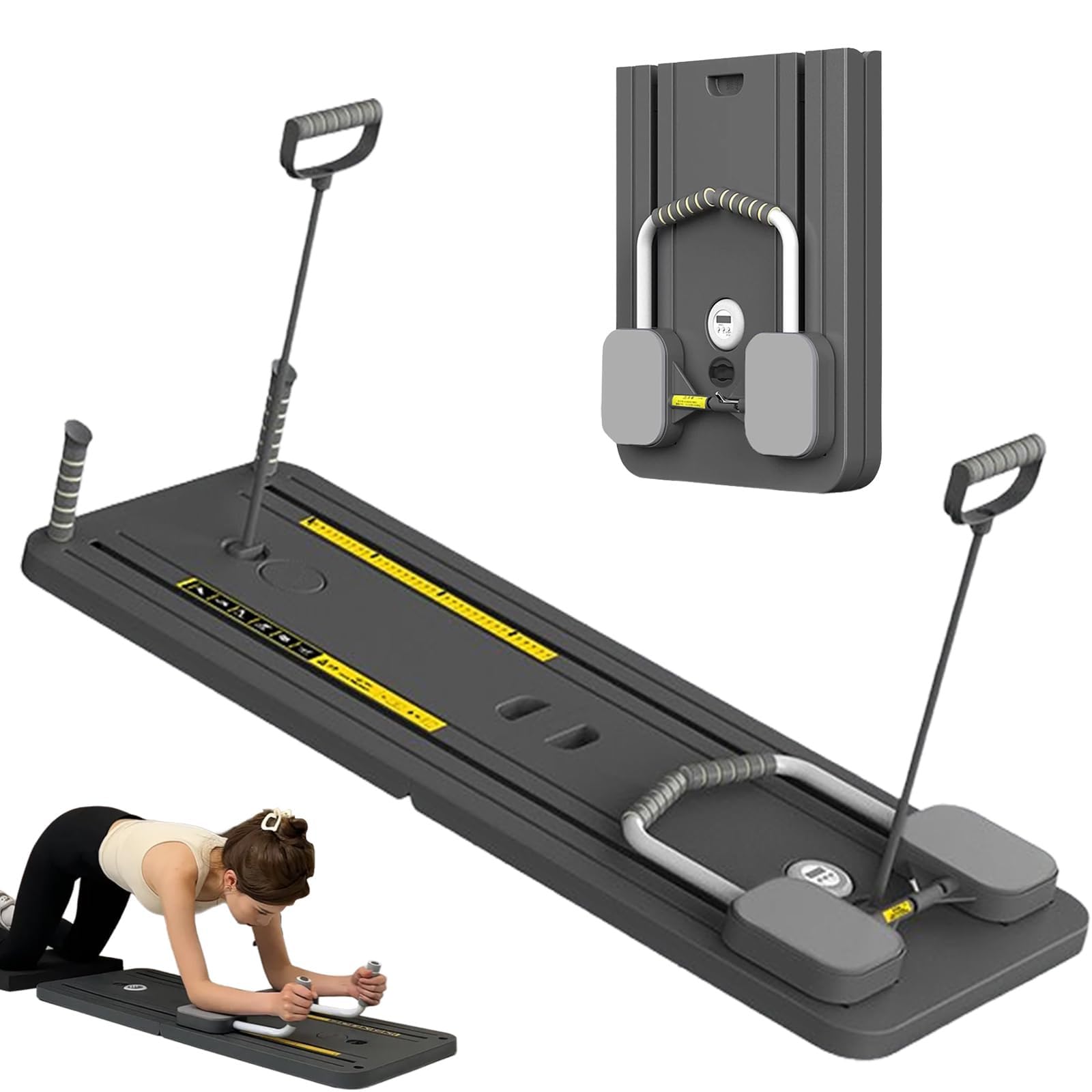 Premium Pilates Board - Multifunctional Abdominal Trainer for Core Strength & Toning | Home Gym Equipment for Abs Workout, Pilates & Fitness Training | Perfect for Home, Office & Studio Use