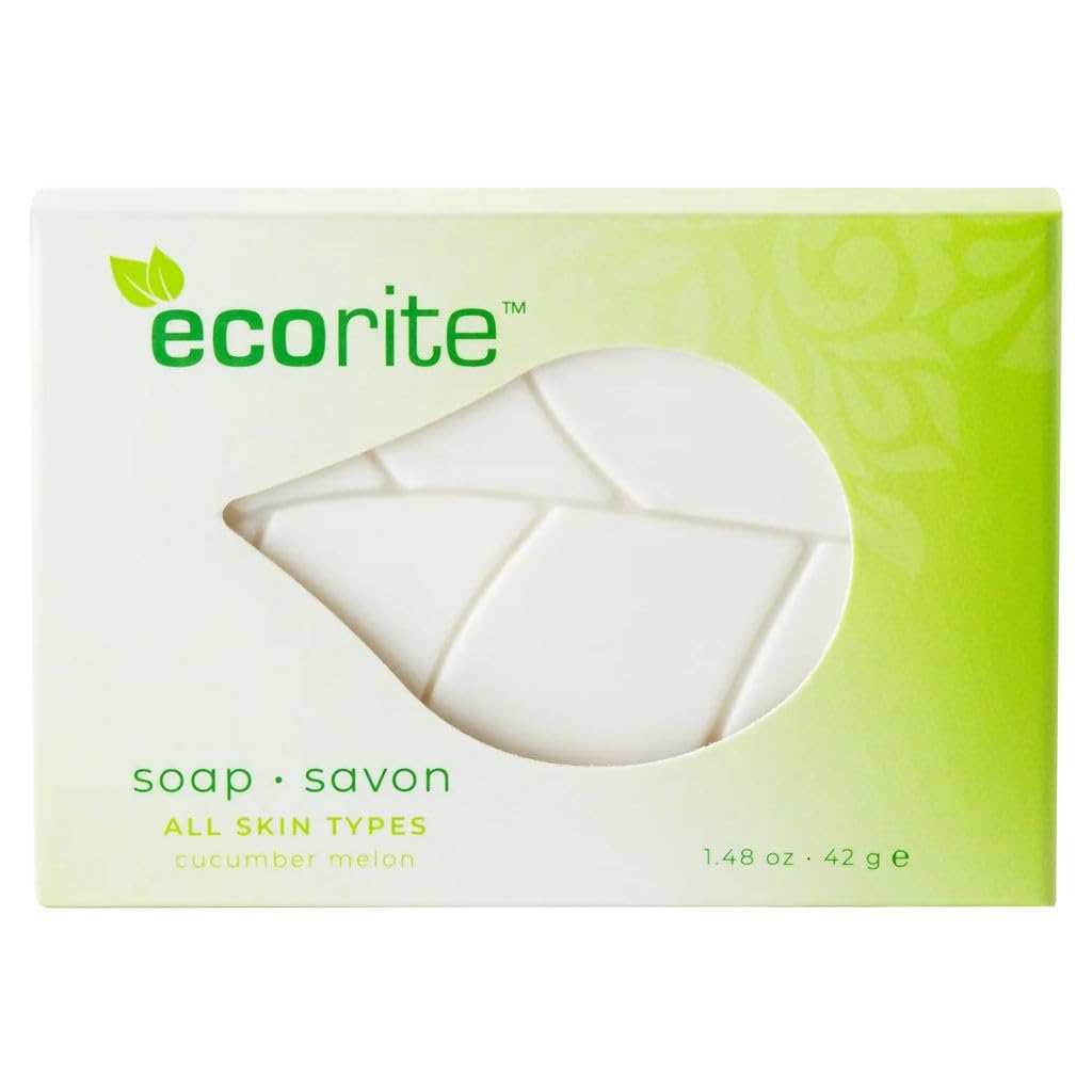 Ecorite Leaf Soap - Pack of 288 Individually Wrapped Hand Wash Bars | Eco-Friendly Travel Soap for Camping, Hotels, Offices & Public Restrooms