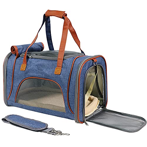 **Portable Pet Carrier Backpack - Breathable Cat & Dog Travel Bag with Sterilization Mat - Ideal for Vet Visits, Outdoor Adventures & Air Travel**