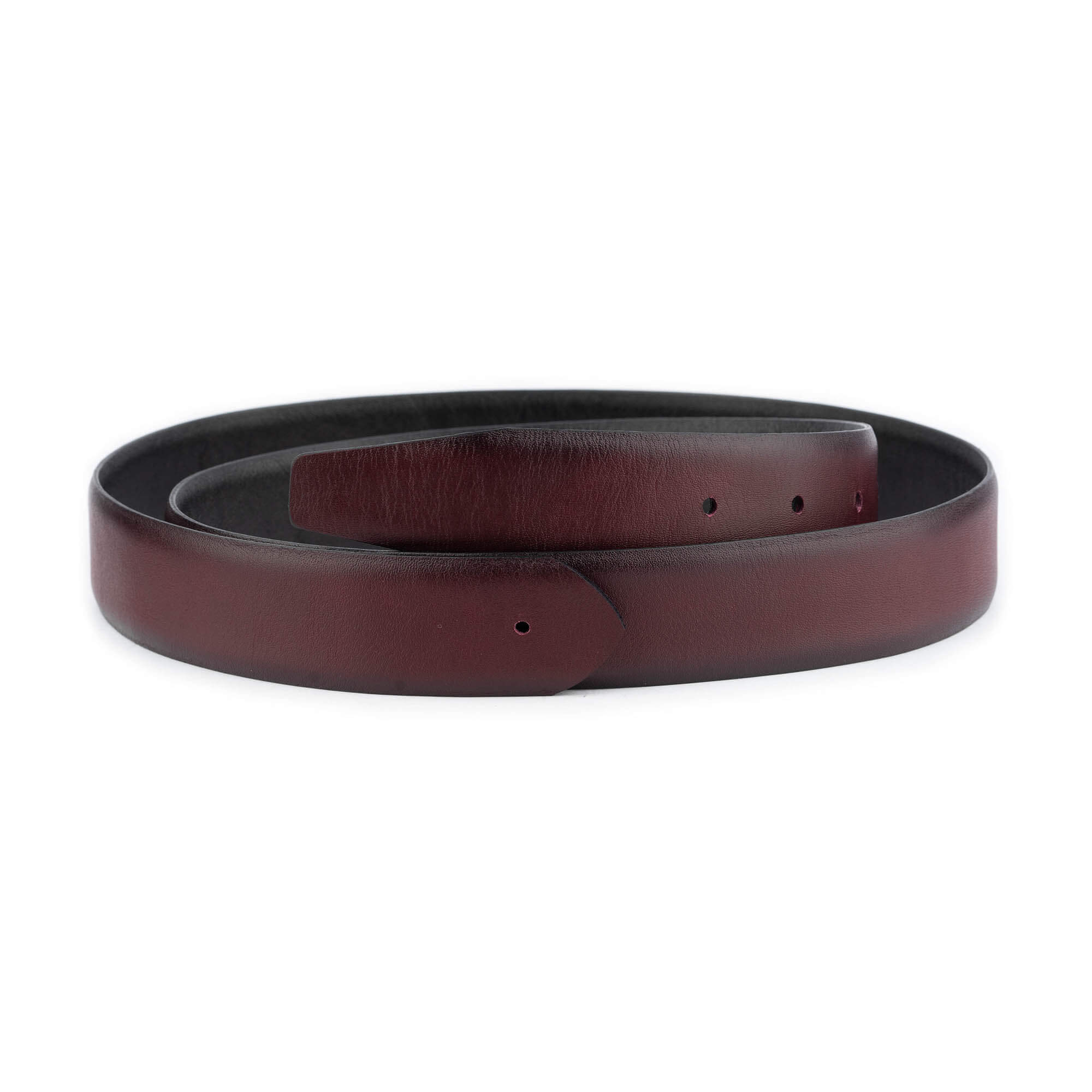 Cartier Men's Reversible Belt - Burgundy & Black Calf Leather Strap with Buckle Replacement | Dress & Casual Wear for Business & Formal Occasions