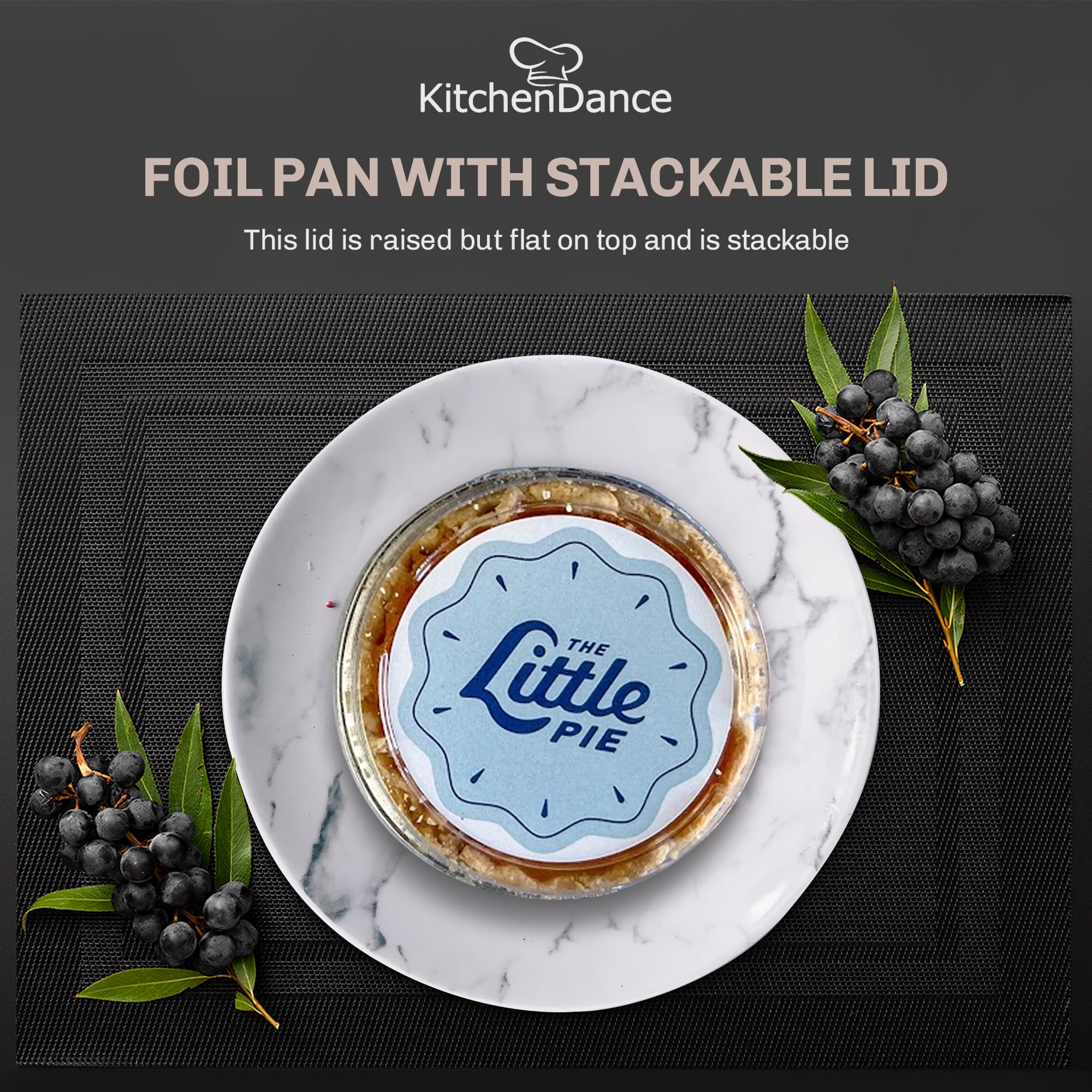 KitchenDance 4oz Disposable Aluminum Baking Cups with Lids - 2000 Pack Brown Stackable Foil Pans for Creme Brulee, Flan, Cupcakes - Perfect for Home Baking, Party Desserts & Meal Prep