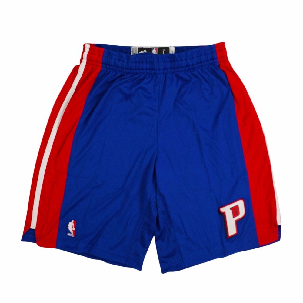Adidas Detroit Pistons NBA Authentic On-Court Climacool Team Game Shorts for Men - Blue | Moisture-Wicking Basketball Shorts for Training & Game Day