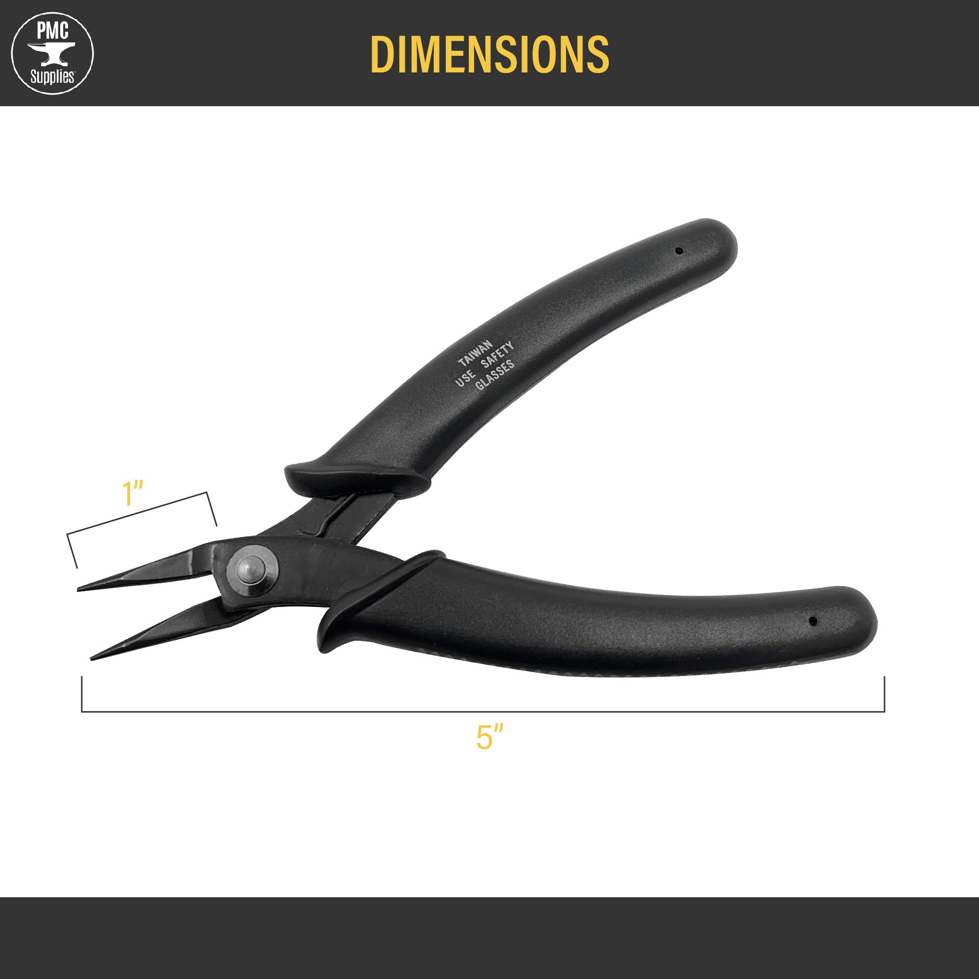 5-Piece Euro Tech Pliers Set - Flat, Round, Chain Nose & Side Cutters - Professional Jewelry Making Tools with Storage Pouch - Perfect for DIY Crafts, Wire Wrapping & Beading Projects