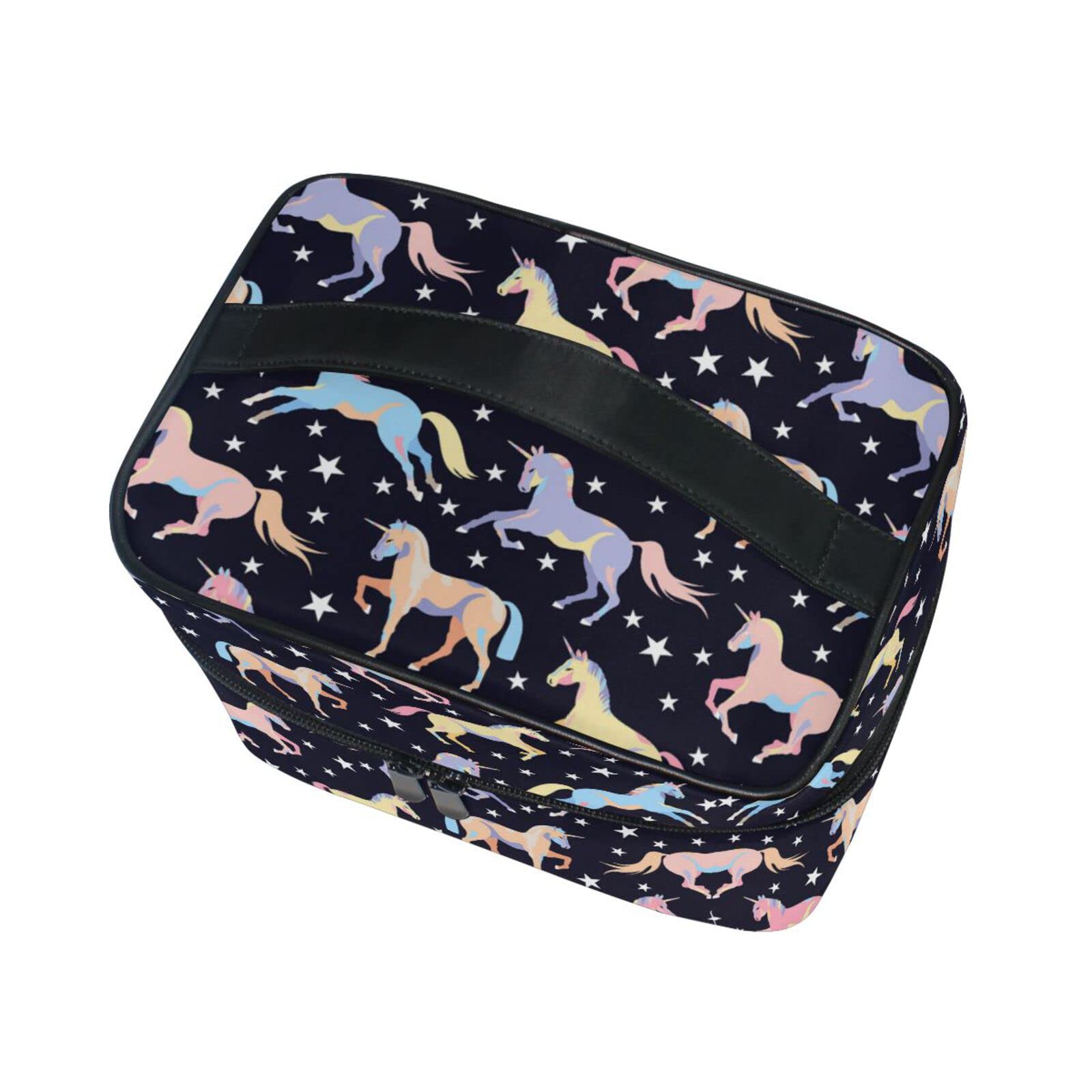 Cute Unicorn Cartoon Makeup Bag for Women & Girls - Waterproof Cosmetic Organizer with Zipper - Perfect for Travel, Gym, School & Daily Use