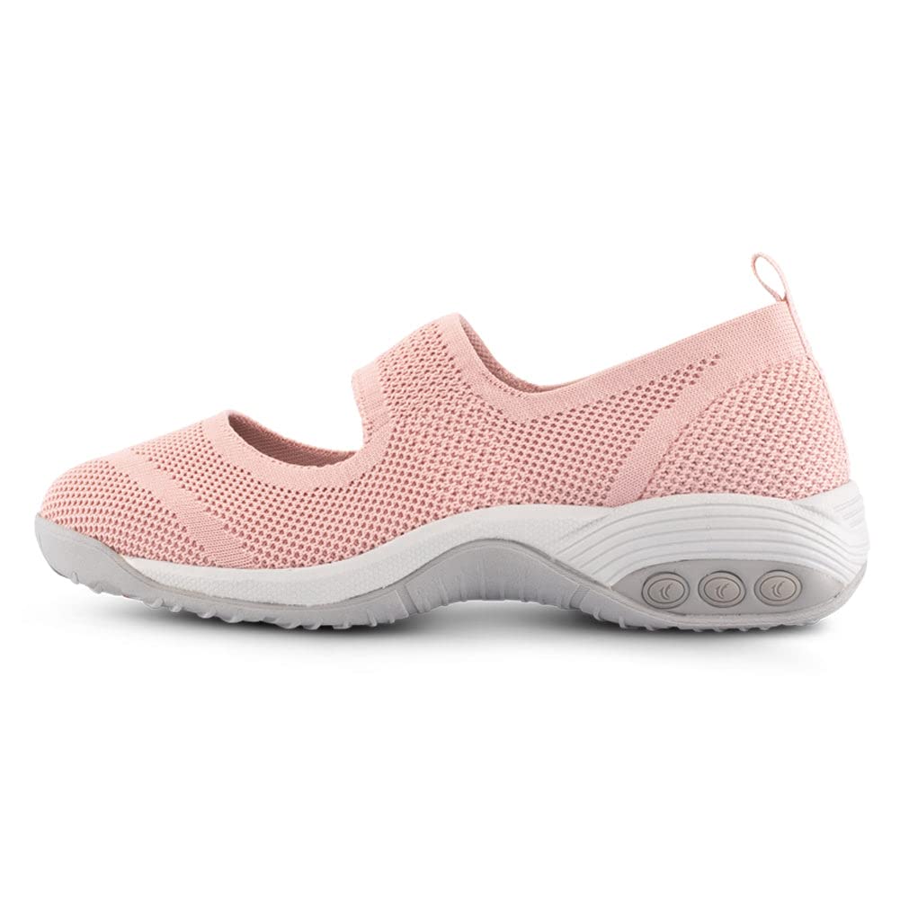 Therafit Women's Comfortable Walking Flats - Slip-On Loafers for Work, Travel & Everyday Wear - Arch Support & Cushioned Insoles for All-Day Comfort