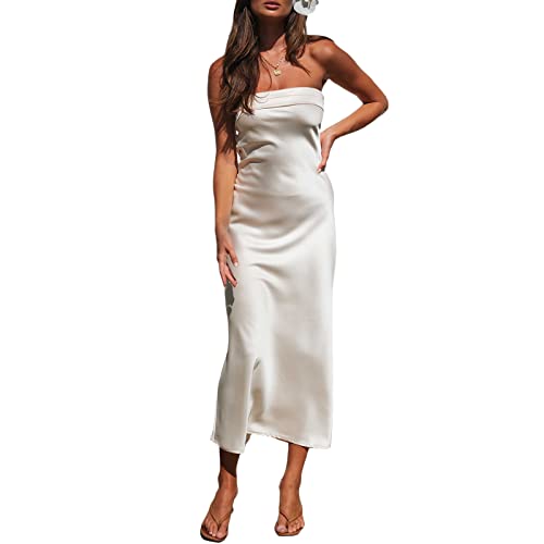 Strapless Dress-beige