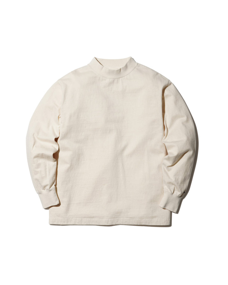 Eco-Friendly Recycled Cotton Mock Neck Long Sleeve T-Shirt for Men & Women - Sustainable Casual Wear for Everyday Comfort