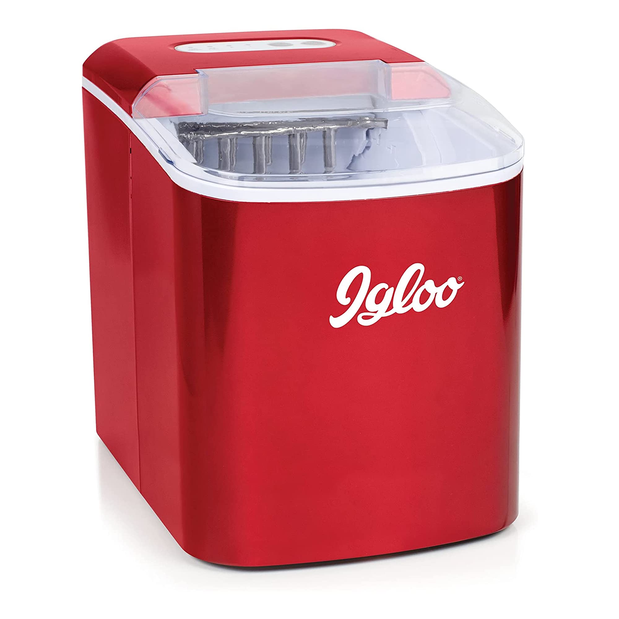 Igloo 26-lb Automatic Electric Countertop Ice Maker - 9 Cubes in 7 Minutes, Includes Scoop & Basket - Perfect for Home, Office, Parties, and Outdoor Events
