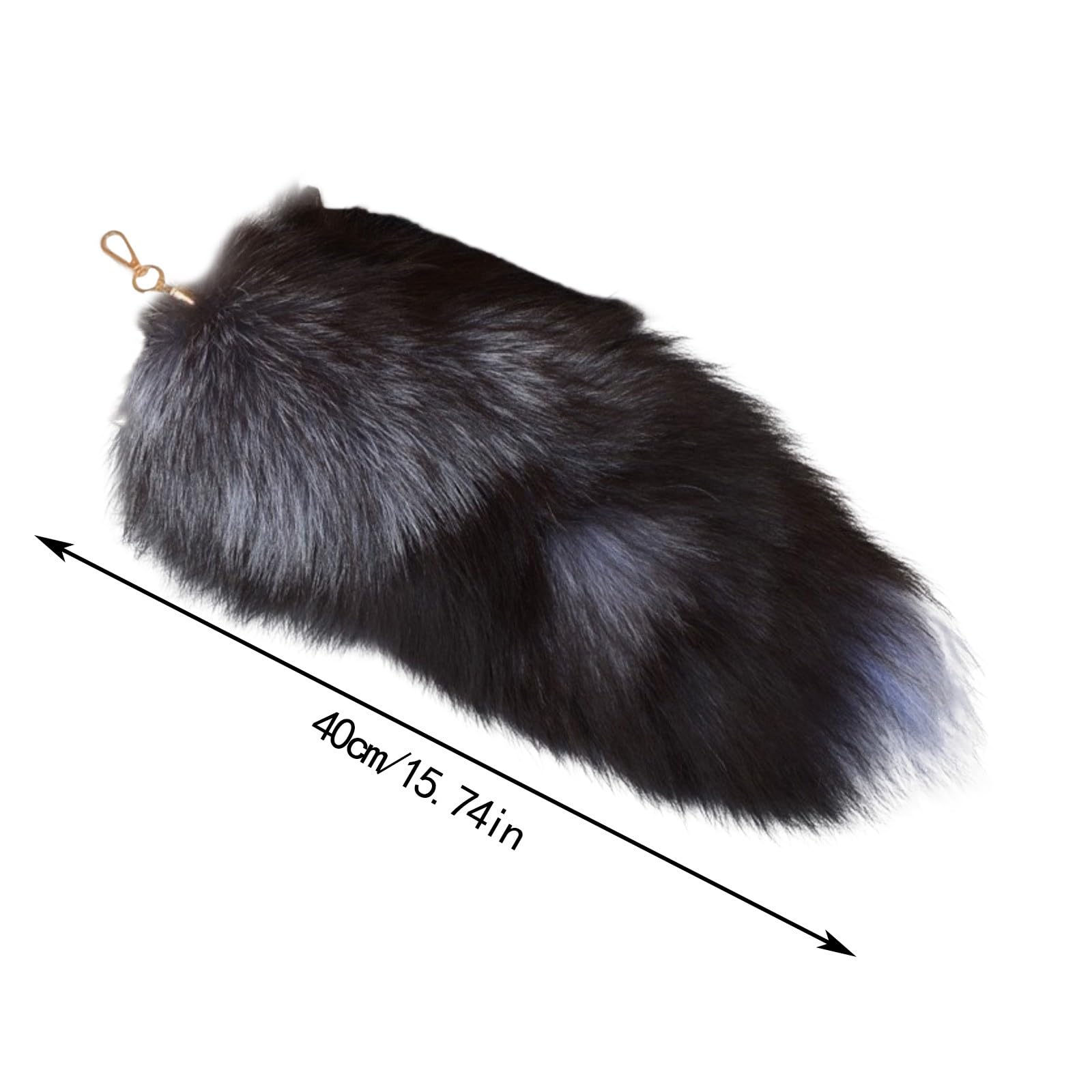 5Pcs Realistic Faux Fur Fox Tail Keychain Pendant - Decorative Therian Tail for Handbags, Backpacks, Cosplay & Festival Accessories - Perfect for Rave, Halloween Costumes and Animal Lover Gifts