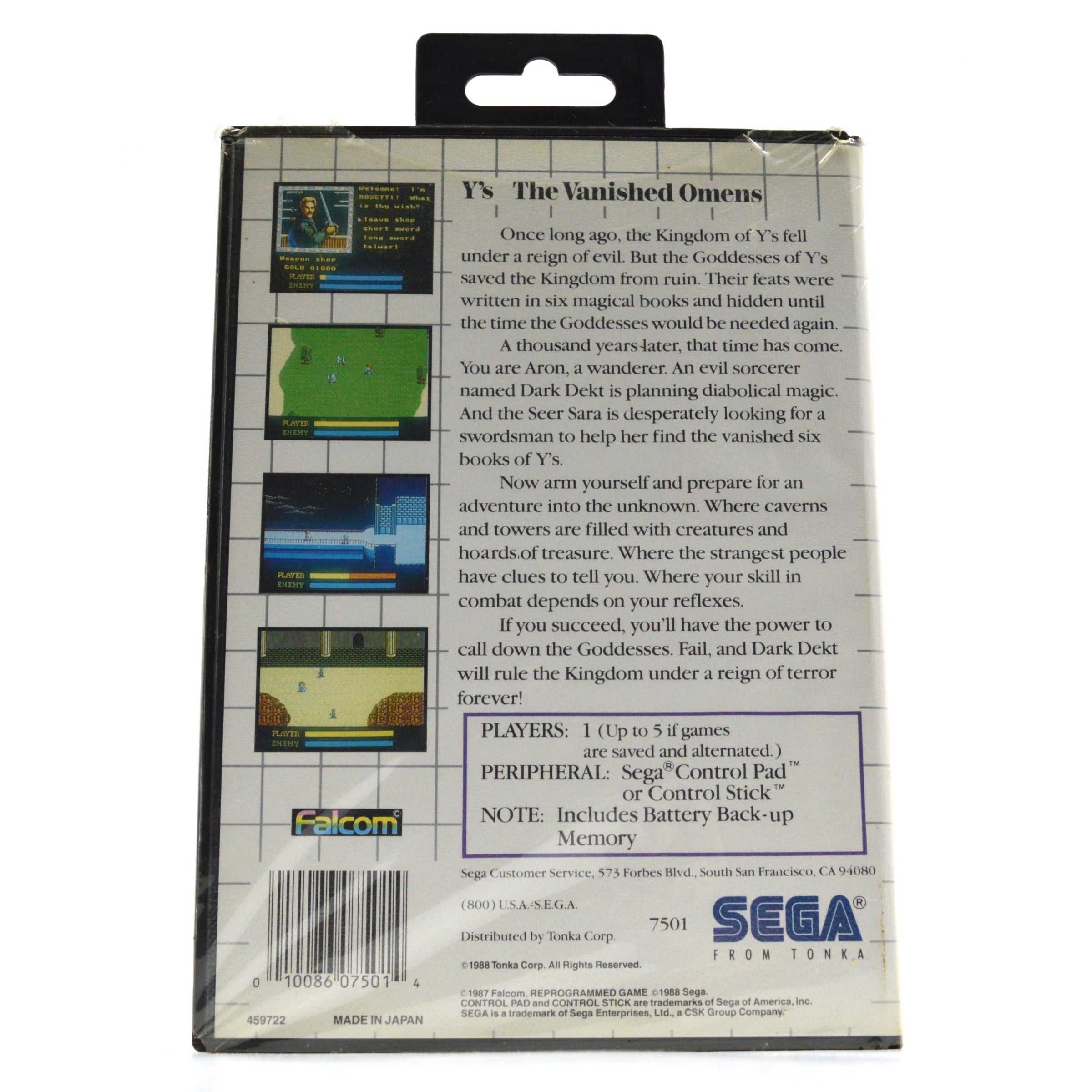 SEGA Master System The Vanished Omens SMS Video Game - Factory Sealed RPG Classic for Retro Gaming Enthusiasts | Perfect for Collectors & 80s Nostalgia Gaming Sessions