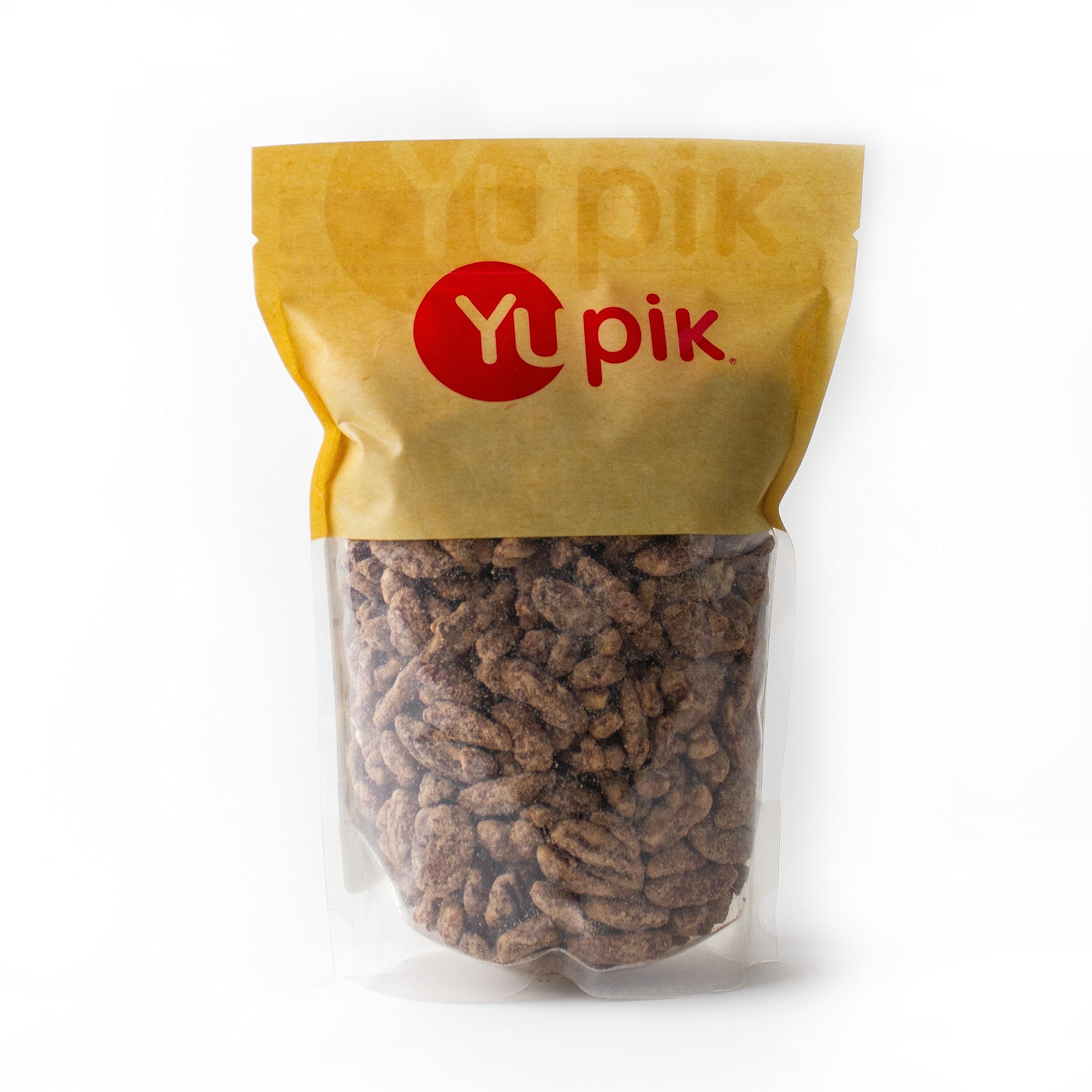 Yupik Maple Syrup Pecans 1.1 lb - Maple Glazed Roasted Candied Pecans with Authentic Maple Syrup - Gourmet Nut Snacks for Breakfast, Dessert & Gift Giving