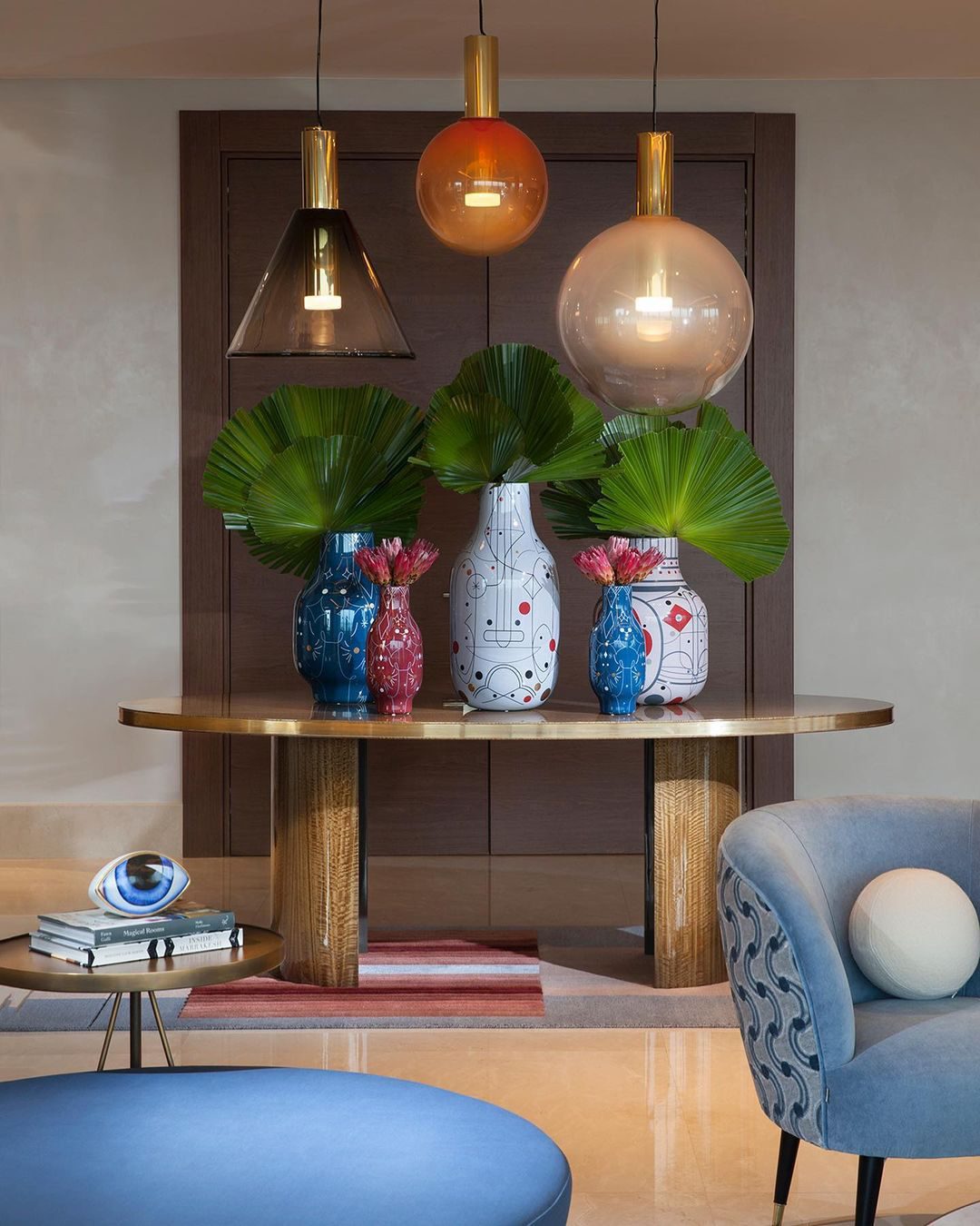 Eidos Collection Modern Pendant Lamp - Elegant Hanging Light Fixture for Dining Room, Kitchen Island & Living Room Decor