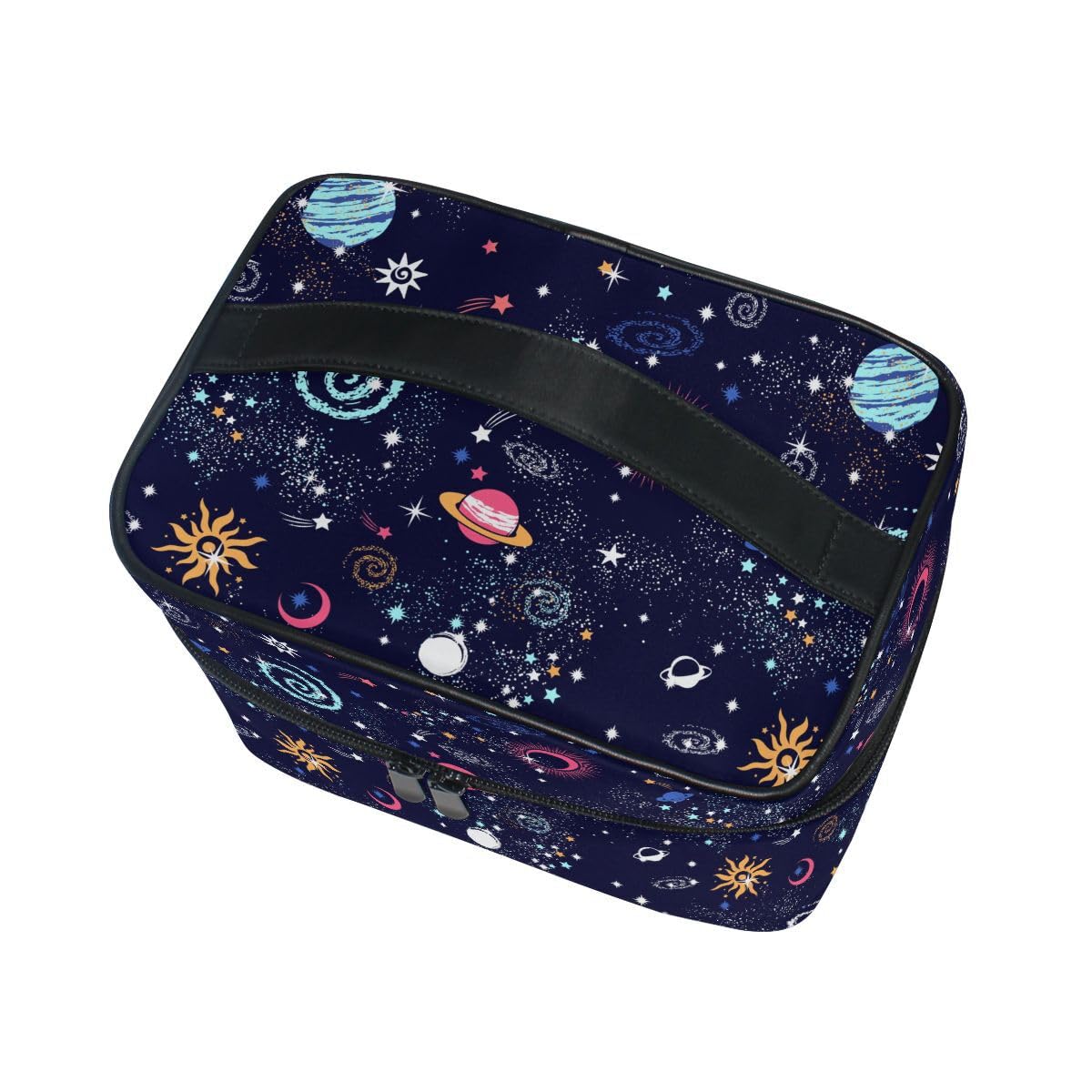 Galaxy Makeup Bag for Women - Travel Cosmetic Organizer with Compartments, Toiletry Storage Case for Teens & Ladies - Perfect for Travel, Gym & Daily Vanity Organization