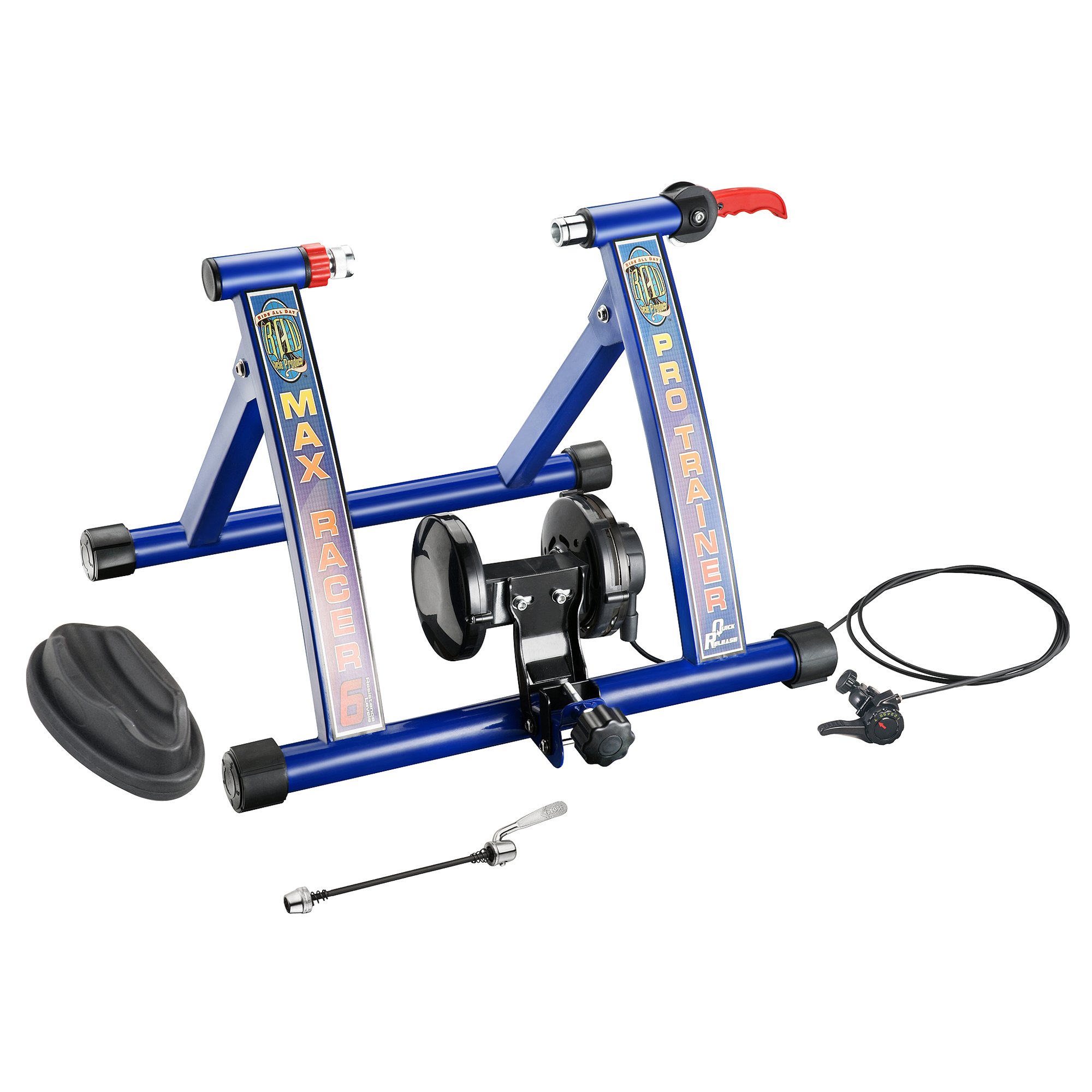 Max Racer PRO Magnetic Bike Trainer - 7 Adjustable Resistance Levels for Indoor Cycling Workouts - Smooth & Quiet Exercise Bike Stand for Home Gym, Training & Fitness - Perfect for Road Bikes & Spin Bikes