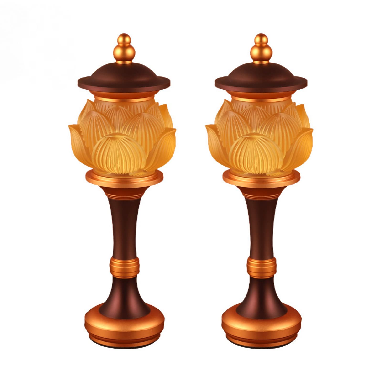 Buddha Lotus Lamp - 8 Inch Meditation Light for Home Decor, Yoga Room, Buddhist Altar & Spiritual Gifts - Warm White LED Night Light for Relaxation & Zen Atmosphere