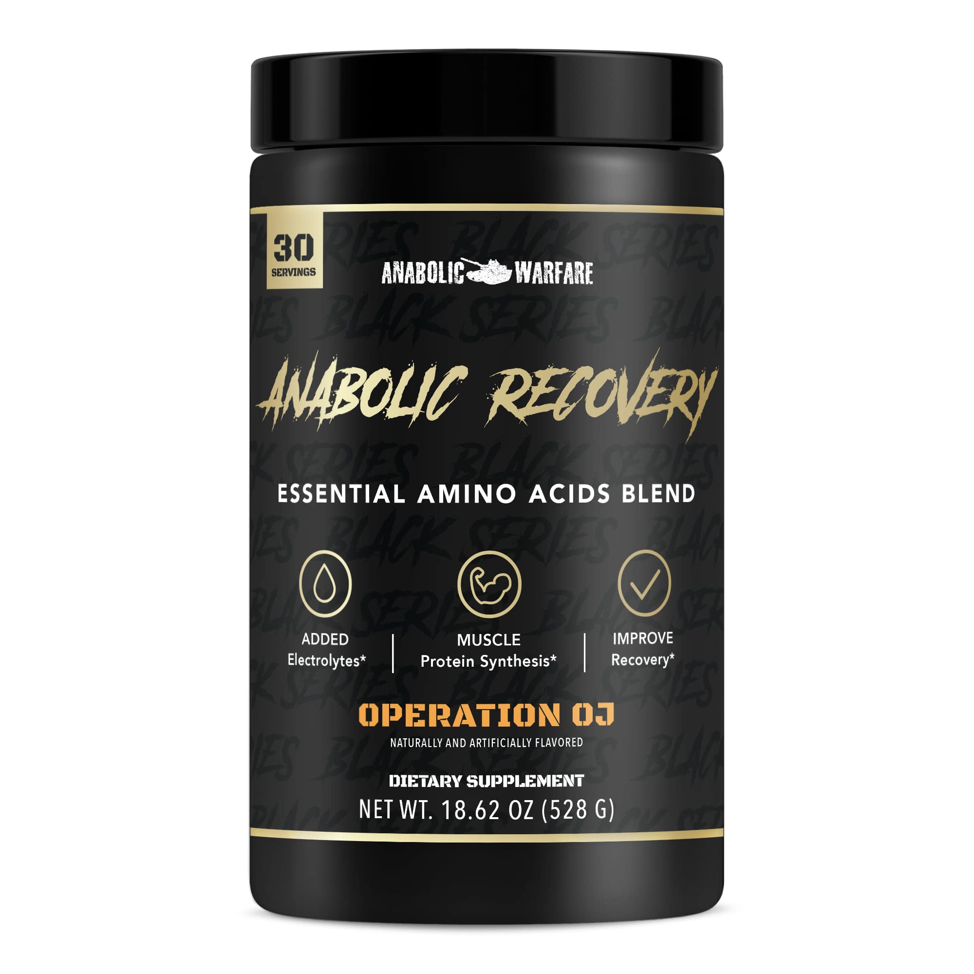 Anabolic Recovery Essential Amino Acids - Post Workout Supplement for Muscle Growth & Hydration | Ideal for Gym Training & Athletic Performance