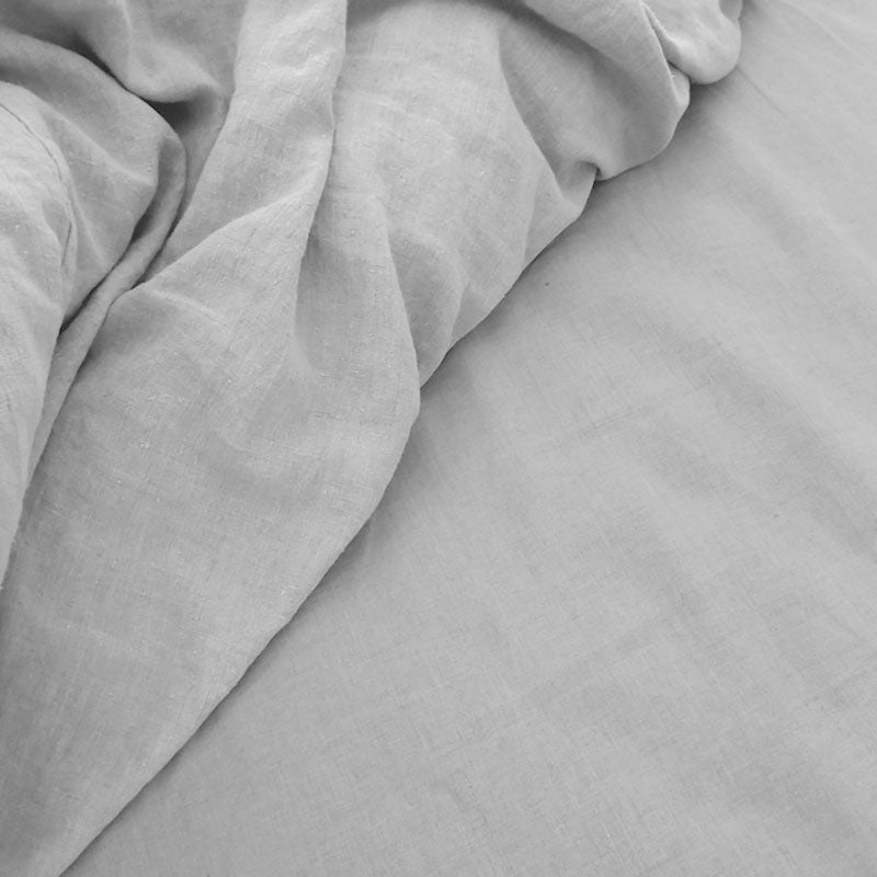 Premium 100% Linen Sheet Set - Breathable & Soft Grey King Size Bedding for Luxury Comfort | Perfect for Hot Sleepers & All-Season Use