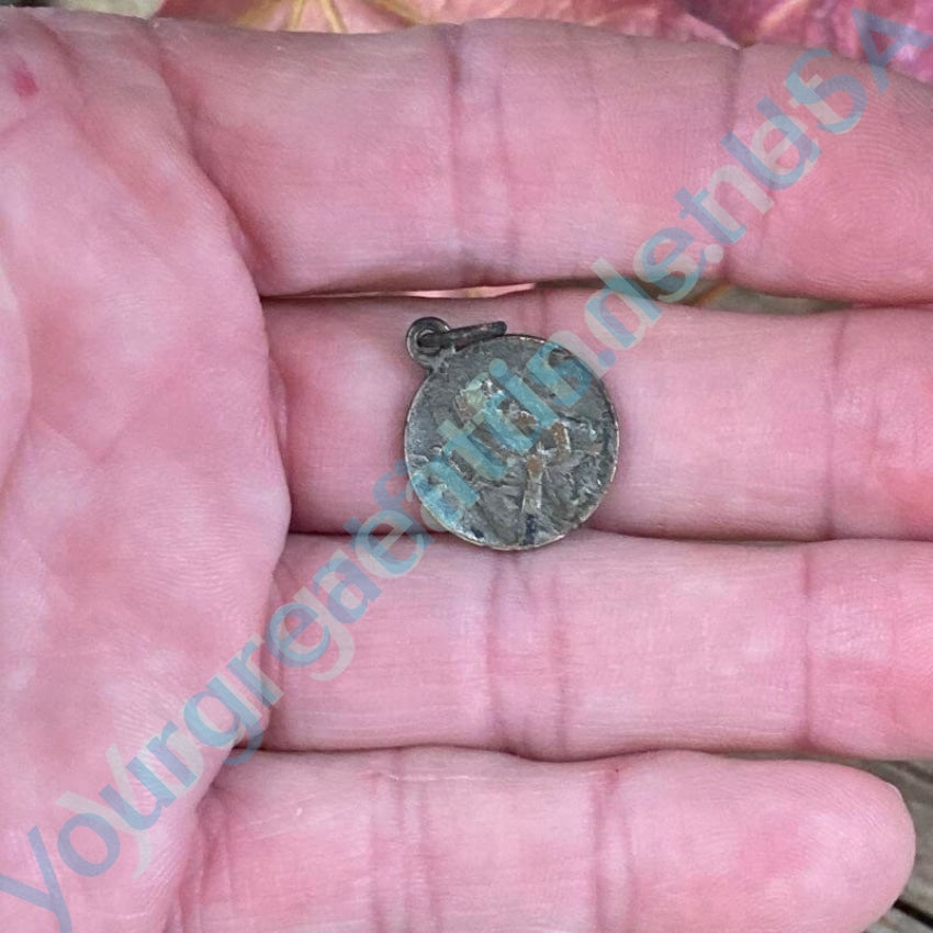 Antique Vintage Devotional Metal Cross Pendant - Silver Over Copper Religious Jewelry for Prayer & Meditation - Perfect for Church, Gifts & Spiritual Occasions