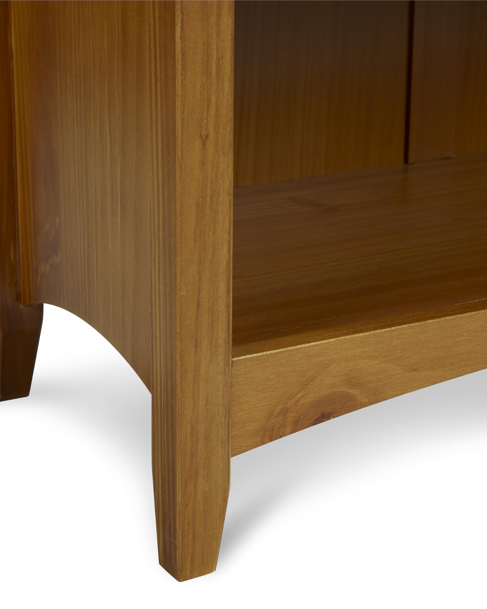 Shaker Style Bookcase 36 Inches Tall in Cherry Finish - Perfect for Living Room, Office, or Library Storage