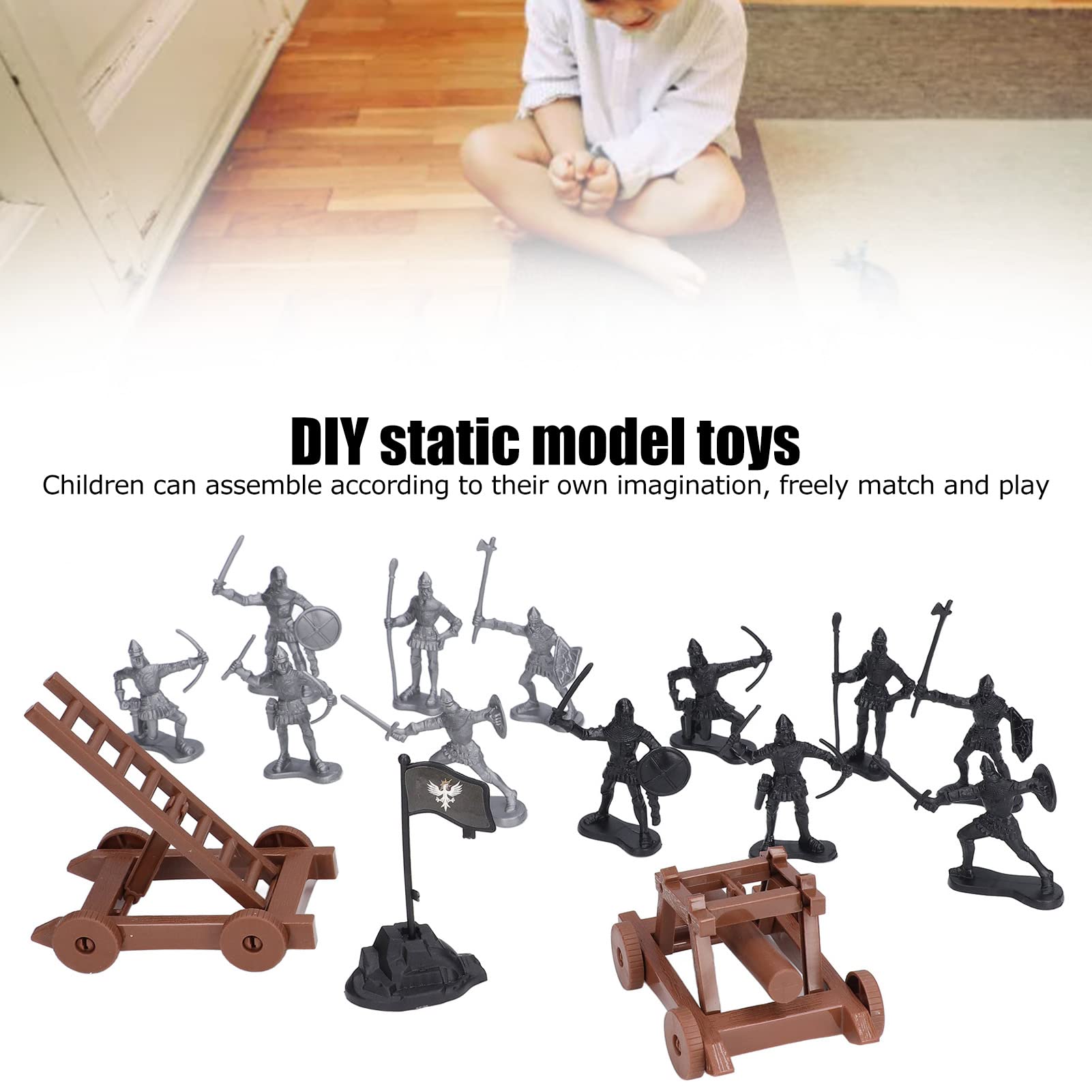 15Pcs Army Men Action Figures Playset - Military Soldier Toys for Boys & Kids - Green Plastic Toy Soldiers Set for Birthday Gifts & War-Themed Play Battles