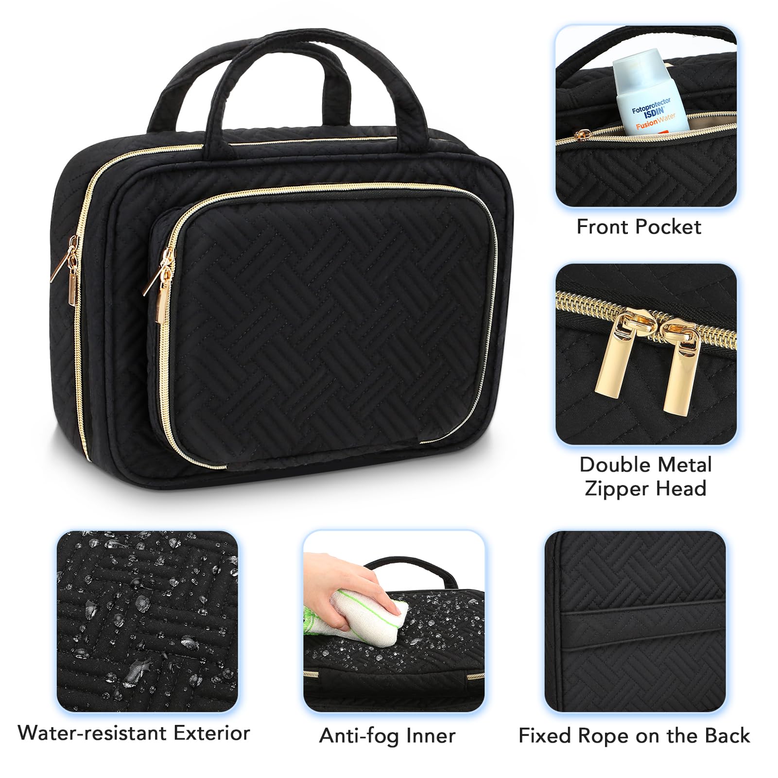 TSA Approved Hanging Travel Toiletry Bag for Women & Men - Large Waterproof Cosmetic Organizer with Multiple Pockets | Perfect for Air Travel, Camping & Gym Essentials Storage
