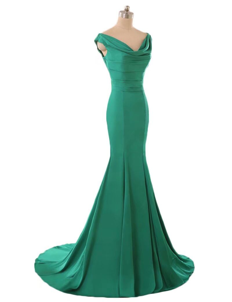 Elegant Mermaid Evening Dress V-Neck Long Chiffon Bridesmaid Gown for Women - Perfect for Prom, Formal Events & Wedding Parties