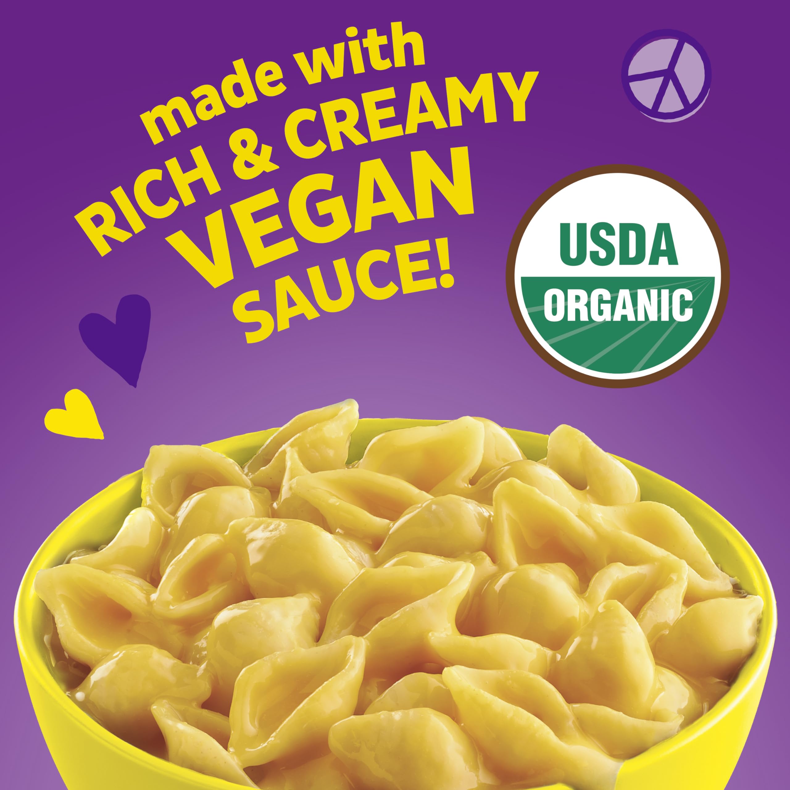 Annie's Deluxe Vegan Mac and Cheddar Shells - 10.8 oz (Pack of 12) | Organic Plant-Based Macaroni & Cheese | Quick Vegan Dinner, School Lunches & Comfort Food