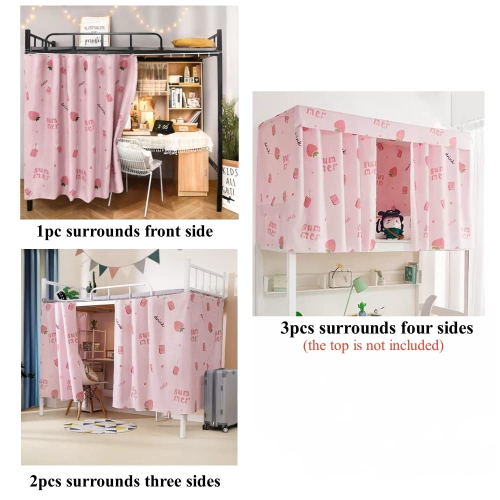 SIQITECHNO Blackout Bunk Bed Curtains - Privacy Dorm Room Curtain Set with Rope & Buckles, Breathable Dustproof Bed Canopy for Kids/Teens (Single/Twin/Loft Beds) - Perfect for College Dorms, Bedrooms & Sleepovers