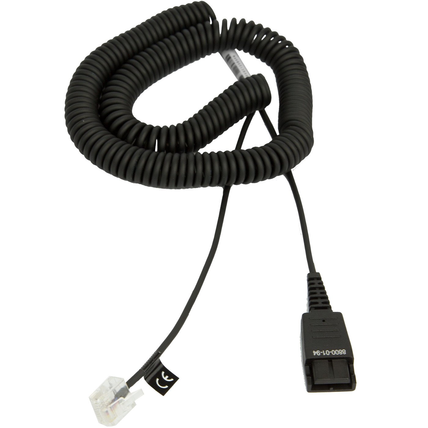 Jabra Coiled Headset Cable (8800-01-94) - Durable Replacement Cord for Jabra Headsets - Perfect for Office, Call Centers & Remote Work