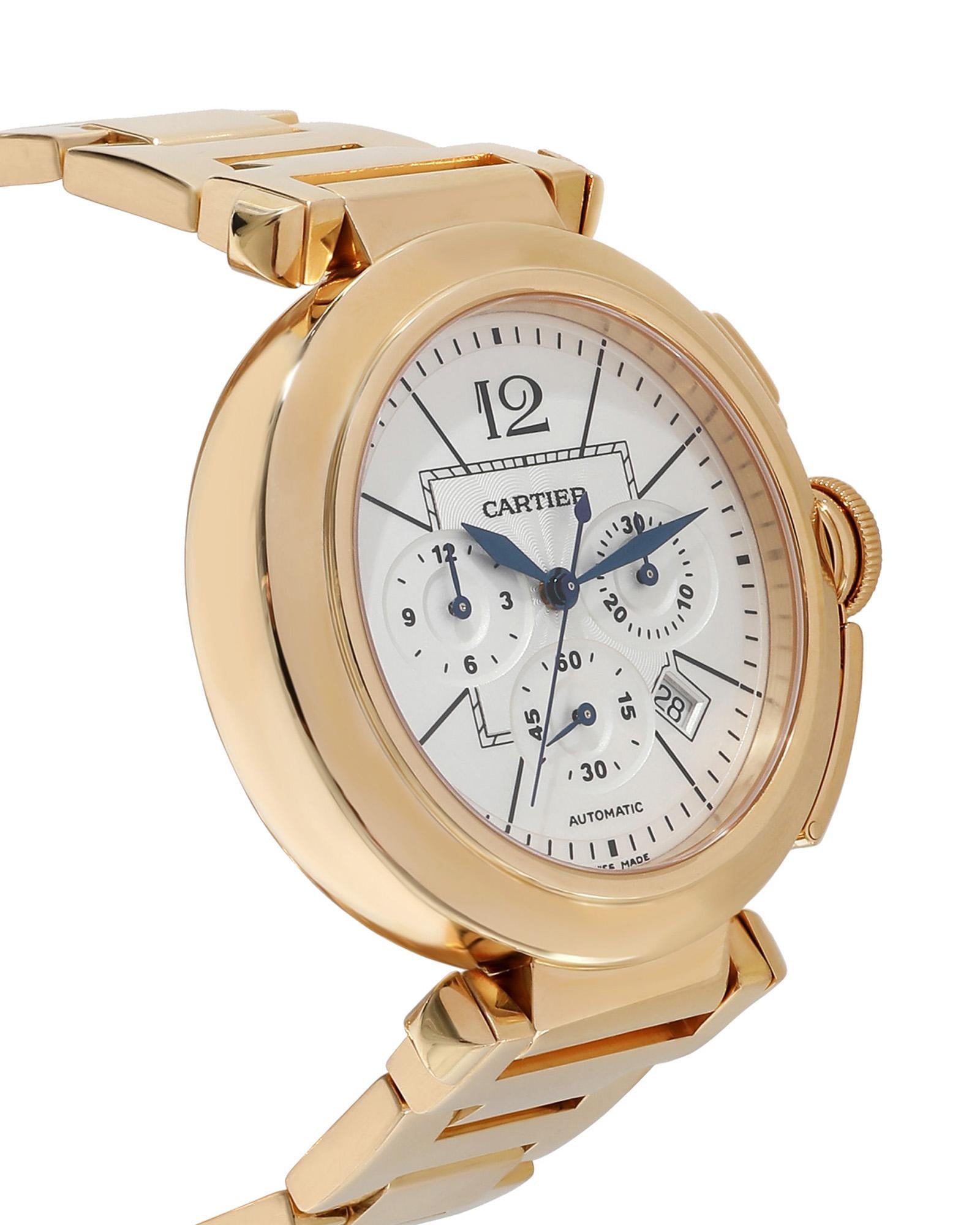 Calibre de Cartier Automatic Chronograph Watch for Men - Luxury Swiss Made Chronograph with Date Display - Perfect for Business, Formal Events & Gifting