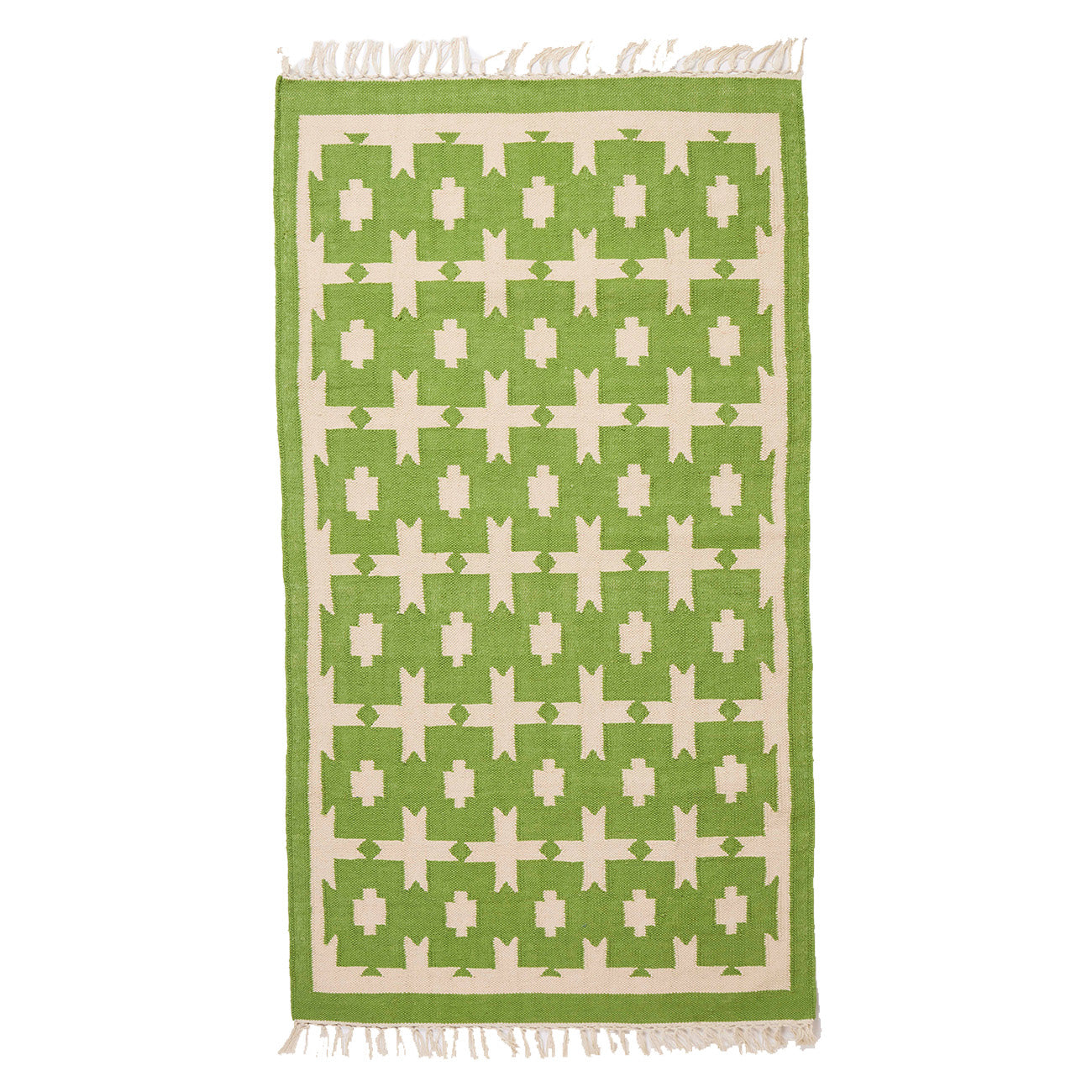 Chunky Cotton Rug in Spring Green - Soft and Durable for Living Room, Bedroom, or Nursery Decor