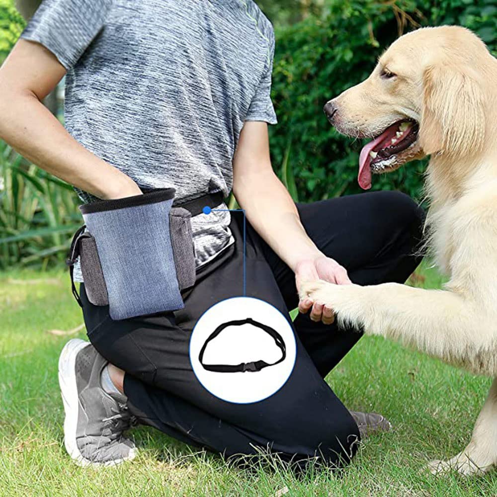 **Best Dog Training Treat Pouch Bag – 3-Way Wear, Holds Pet Toys & Treats, Includes Poop Bag Dispenser – 2 Pack (Blue + Pink) – Perfect for Walks, Training & Outdoor Adventures**