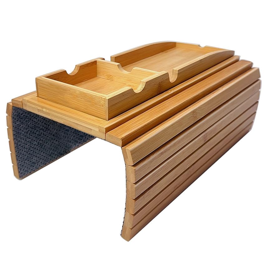 Foldable Anti-Slip Couch Cup Holder with Detachable Tray - Multi-Functional Sofa Caddy for Drinks, Phone & Snacks | Perfect for Movie Nights, Gaming & Relaxing on Your Couch