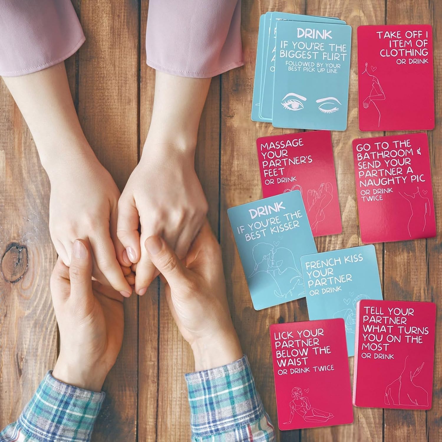 Excited & Exhausted - Fun Couples Drinking Game for Adults | Perfect for Date Nights, Parties & Romantic Getaways