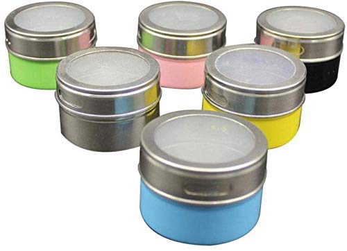 6-Piece Stainless Steel Spice Box Set with Transparent Lids - Visible Triangle Storage Rack for Salt, Pepper & Seasonings | Perfect Kitchen Organizer for Countertop, Pantry & Cooking Stations