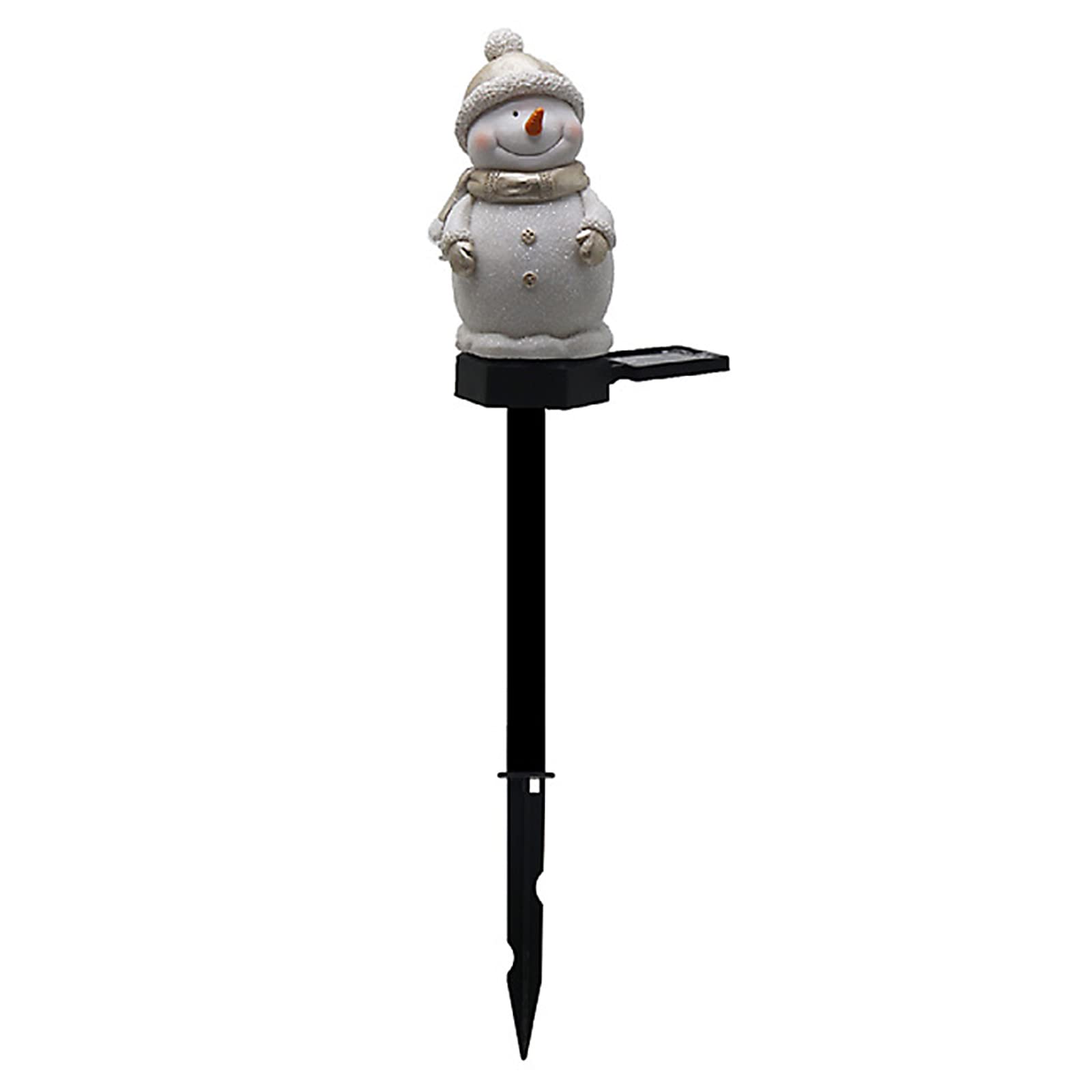 Solar Powered LED Christmas Lights - Waterproof Resin Snowman Outdoor Garden & Courtyard Decoration with Plug-in Option | Perfect for Holiday Lawn, Patio, Pathway and Winter Landscape Lighting