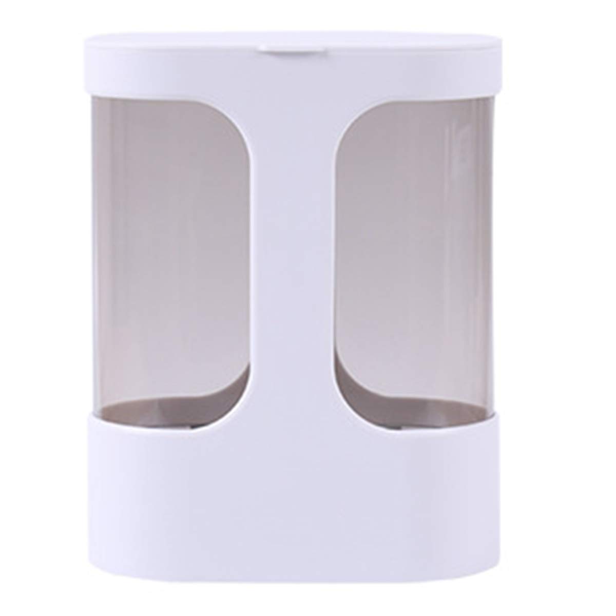 SH-RuiDu Clear Wall-Mounted Double Tube Paper Cup Dispenser - Pull Type Disposable Cup Holder for Office, Kitchen, Restaurant & Coffee Shop Use