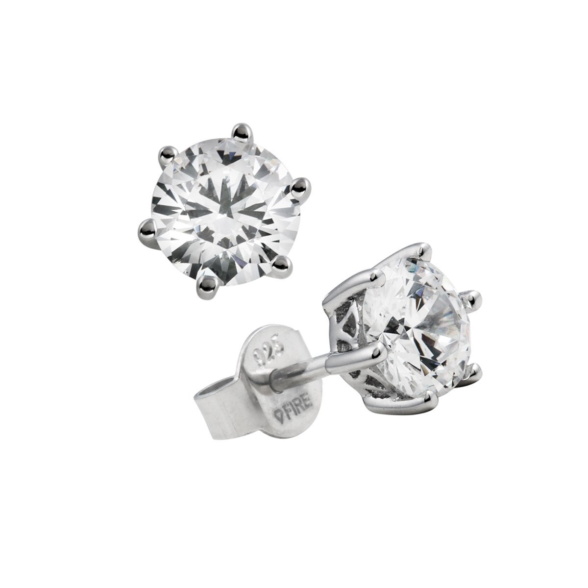 Stylish Women's Silver Earrings with Diamonfire Zircon Stones - Perfect for Parties, Weddings & Everyday Elegance