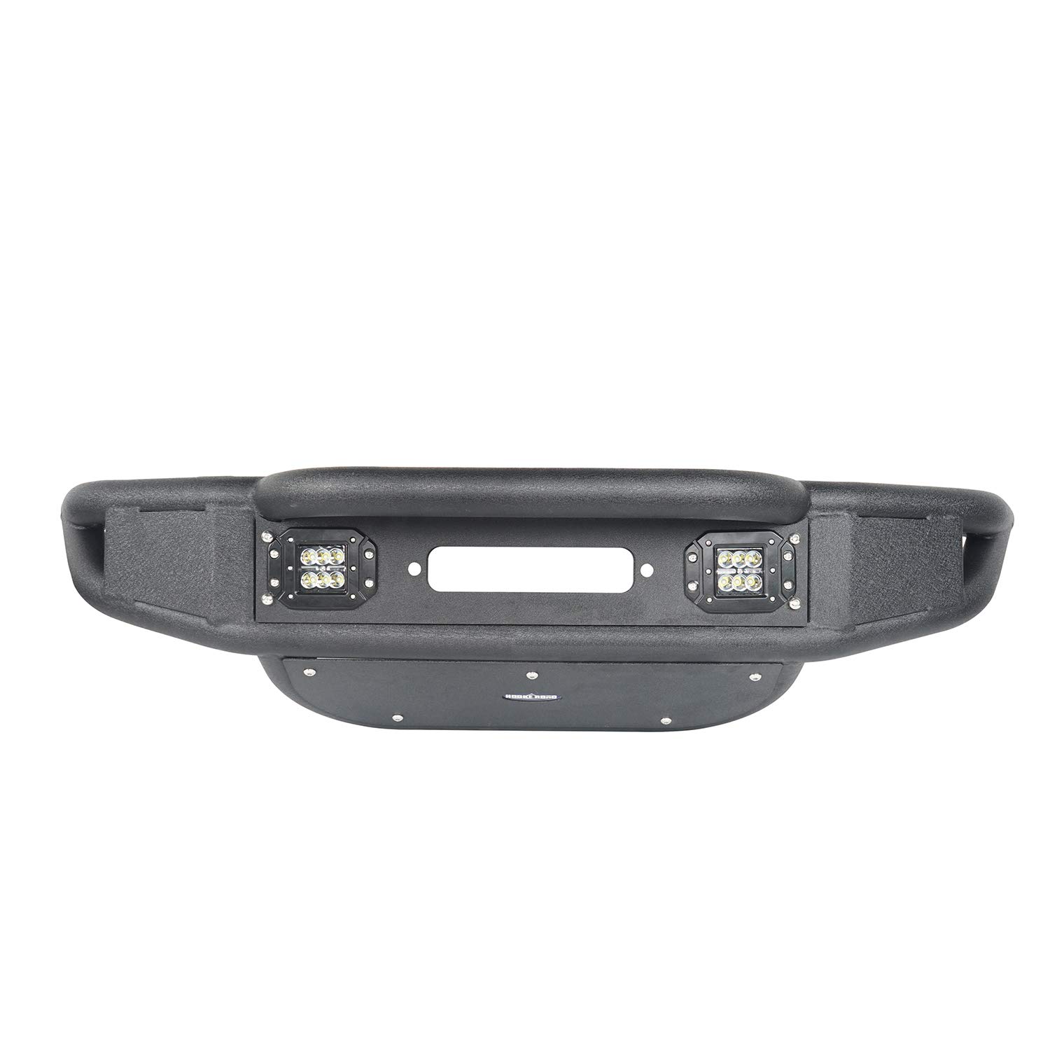 U-Box JK Front Bumper with Winch Plate & 2x LED Spotlights for Jeep Wrangler JK & Wrangler Unlimited (2007-2018) | Heavy-Duty Off-Road Protection & Adventure-Ready Design