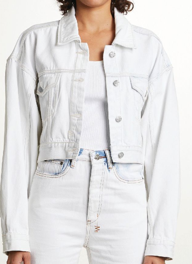 BILLIE JACKET BLANC - Women's White Lightweight Jacket for Spring & Fall | Casual Outerwear for Everyday Wear, Travel & Outdoor Activities