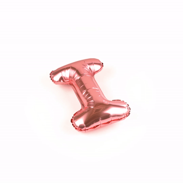 Balloonify Rose Gold Mylar Letter I Balloon - 16 Inch (1 Count) for Birthday Parties, Baby Showers & Wedding Decorations