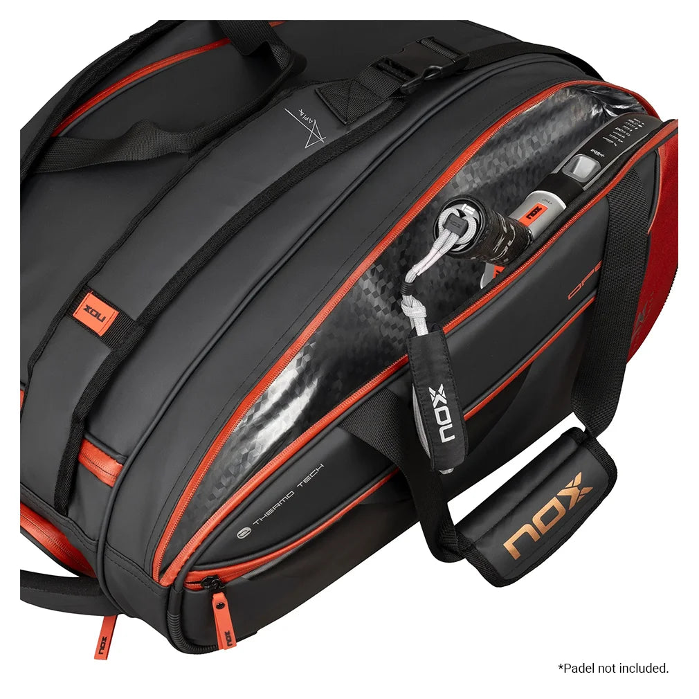 Premium Open Series Padel Bag - Black & Red | Durable Tennis Racket Backpack for Padel Players | Perfect for Training, Matches & Travel Accessories