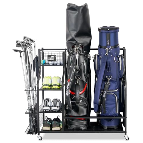 Black-2 Golf Bag Rack