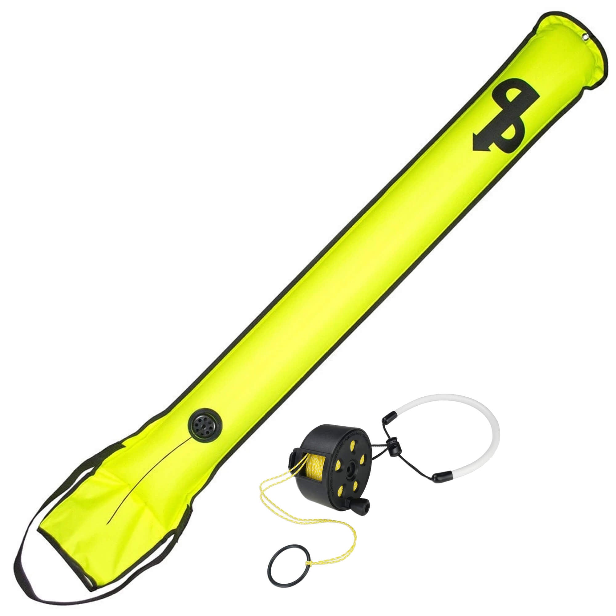 AP Valves SMB & Pocket Reel Bundle - Scuba Diving Surface Marker Buoy with Compact Reel for Safe Ascents | Perfect for Recreational & Technical Divers