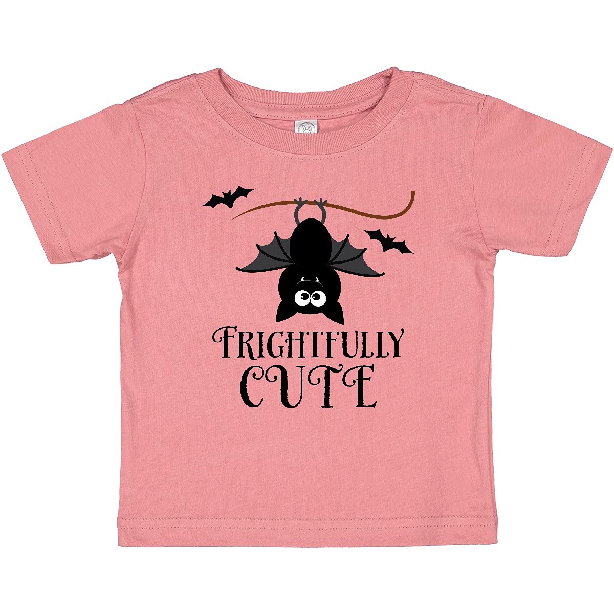 Inktastic Halloween Bat Frightfully Cute Holiday Baby T-Shirt - Adorable Bat Design for Infants & Toddlers - Perfect for Halloween Parties, Trick-or-Treating & Spooky Family Photos