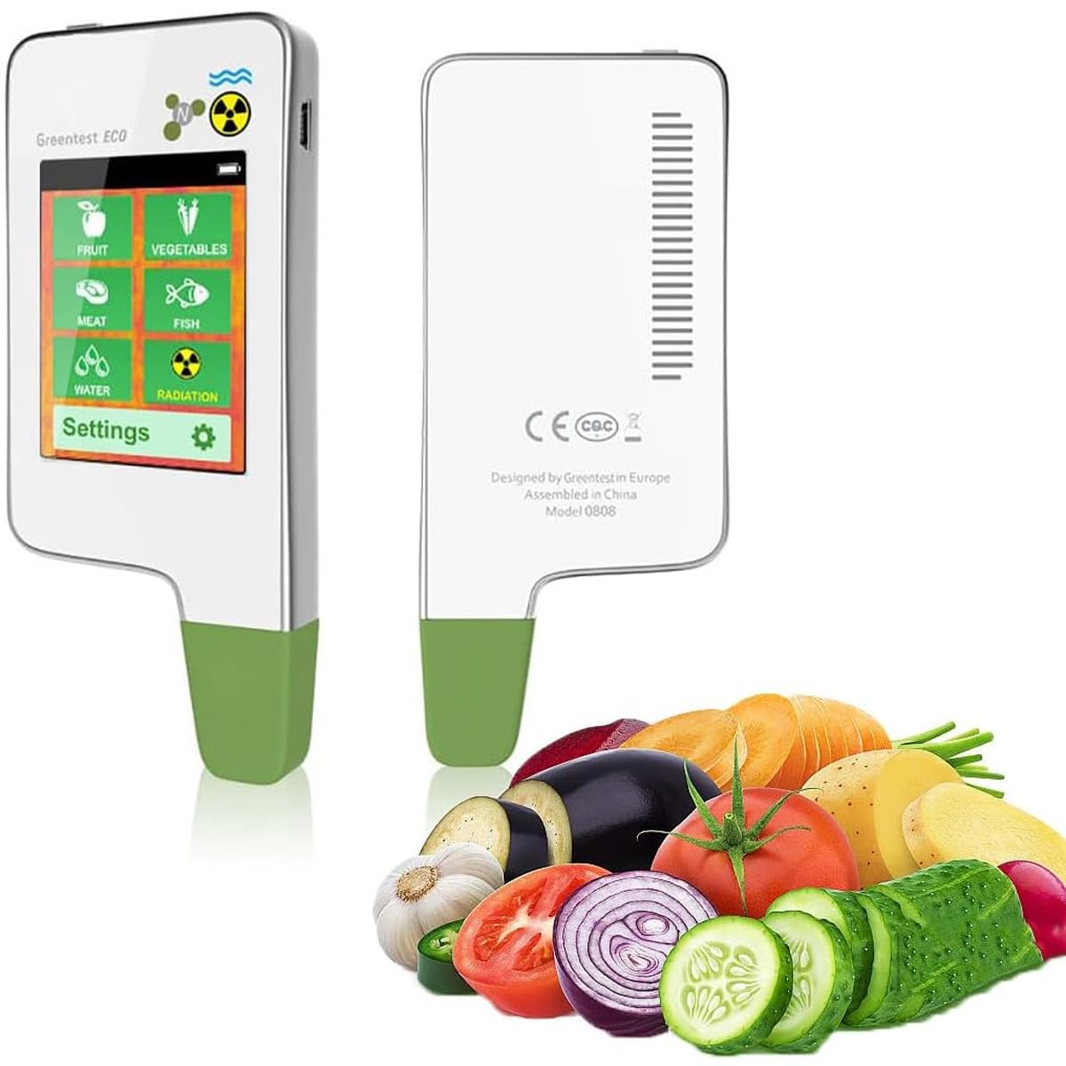 6-in-1 Food Safety Tester - Nitrate Detector, Pesticide Residue Analyzer, Radiation Meter for Water, Fresh Meat, Fruits & Vegetables | Home & Restaurant Use