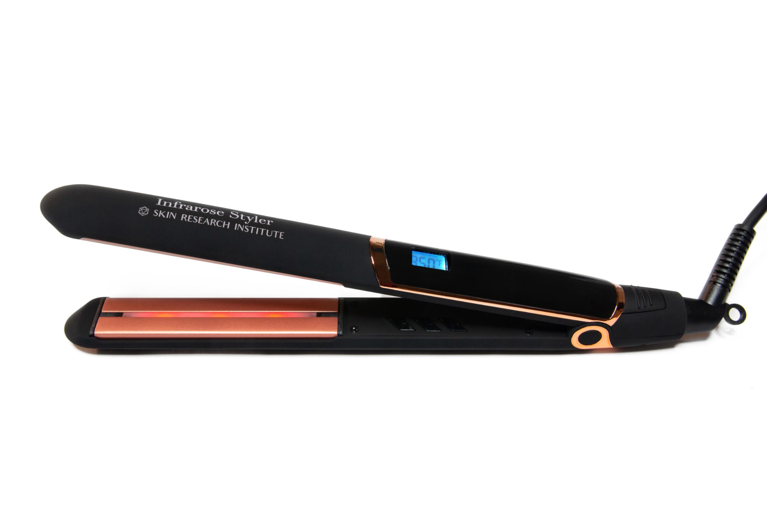 Infrarose Tourmaline Hair Styler & Straightener - 1 Count, Shine Enhancing, Curling & Straightening Iron for Smooth, Frizz-Free Hair - Perfect for Home, Salon & Travel Styling