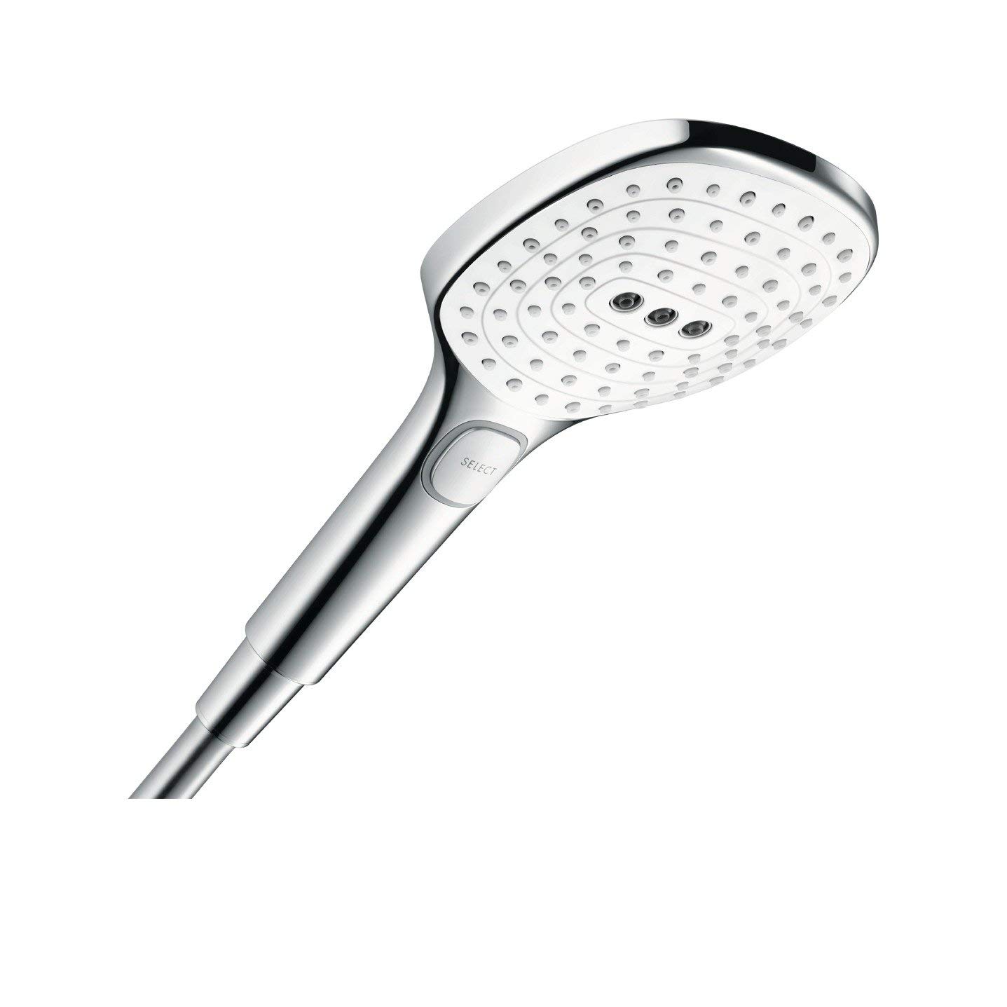 Hansgrohe 20811 6 Raindance 3Jet 26520 Hand Shower - Select E 120 White Chrome - High Pressure Handheld Showerhead for Relaxing Spa-Like Experience in Bathroom or Shower