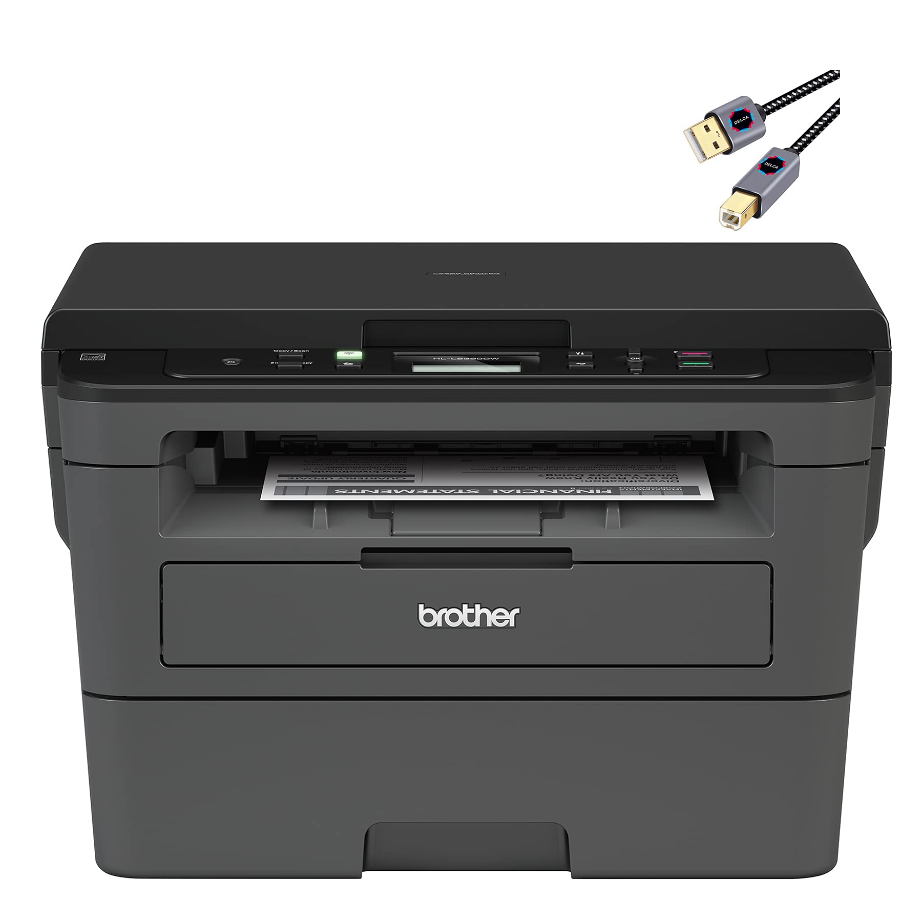 Brother L-2390DW Compact Monochrome Laser All-in-One Printer - Wireless, Mobile & Duplex Printing, 32ppm Fast Printing for Home Office & Small Business Use